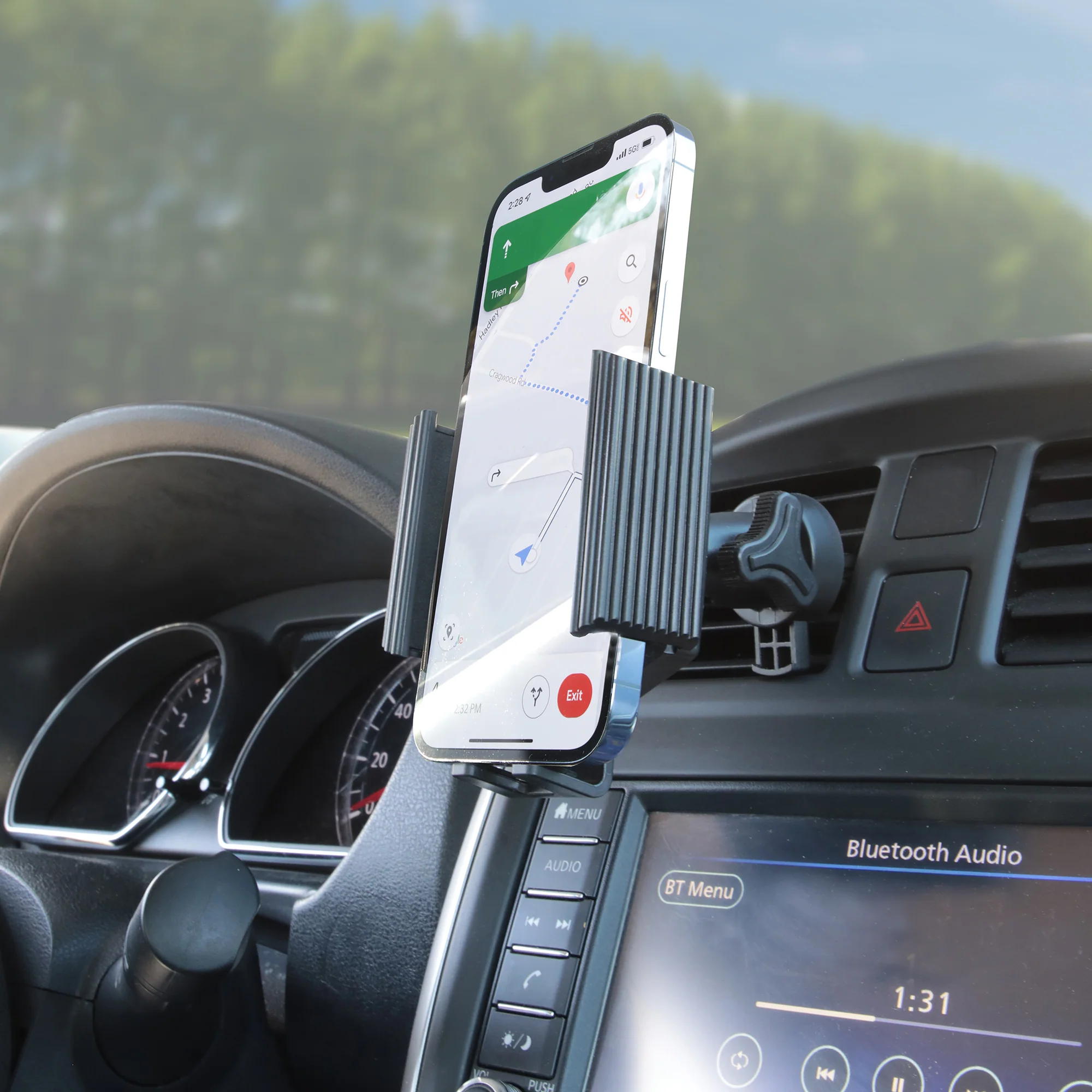 onn. 7-in-1 Universal Car Phone Mount Kit, Cup Holder, Vent, Dash, Windshield with Adjustable Ball Joint - Image 5