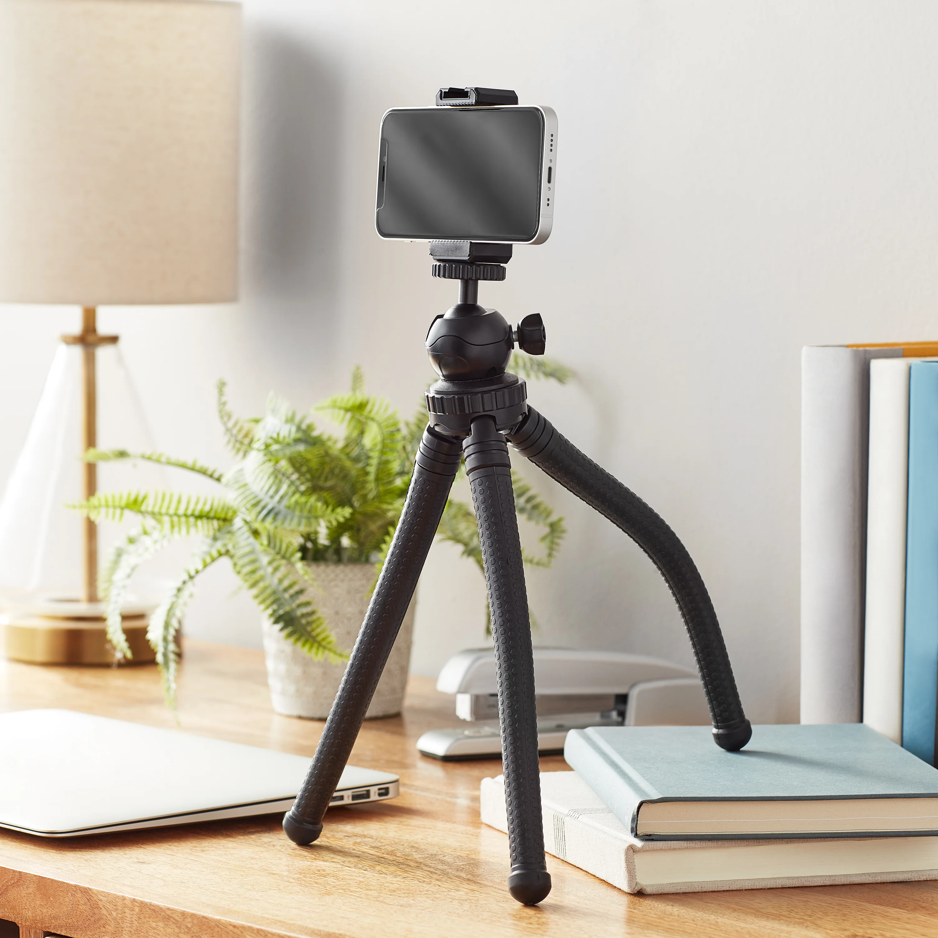 onn Adjustable Mini Tripod Stand for Compact Cameras, GoPro Cameras, and Smartphones - Image 2