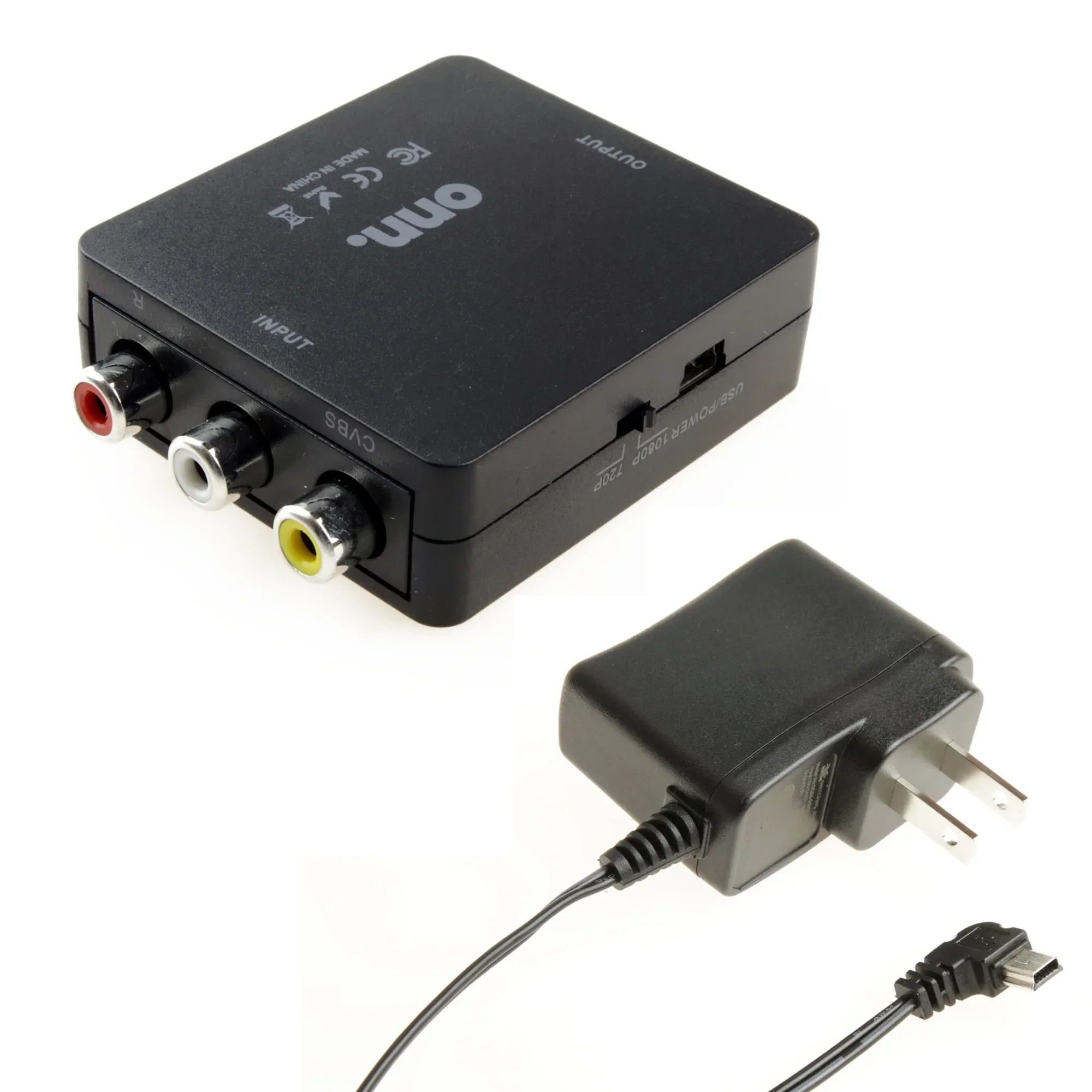onn Composite AV to HDMI Converter, Black - Image 5