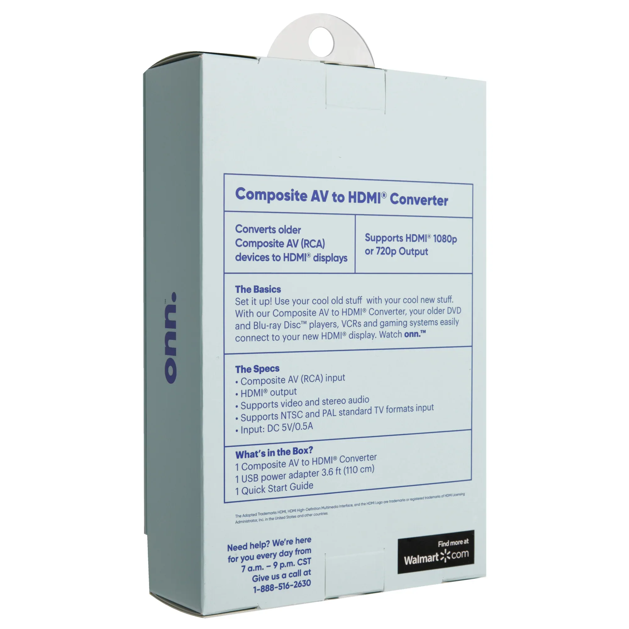 onn Composite AV to HDMI Converter, Black - Image 9