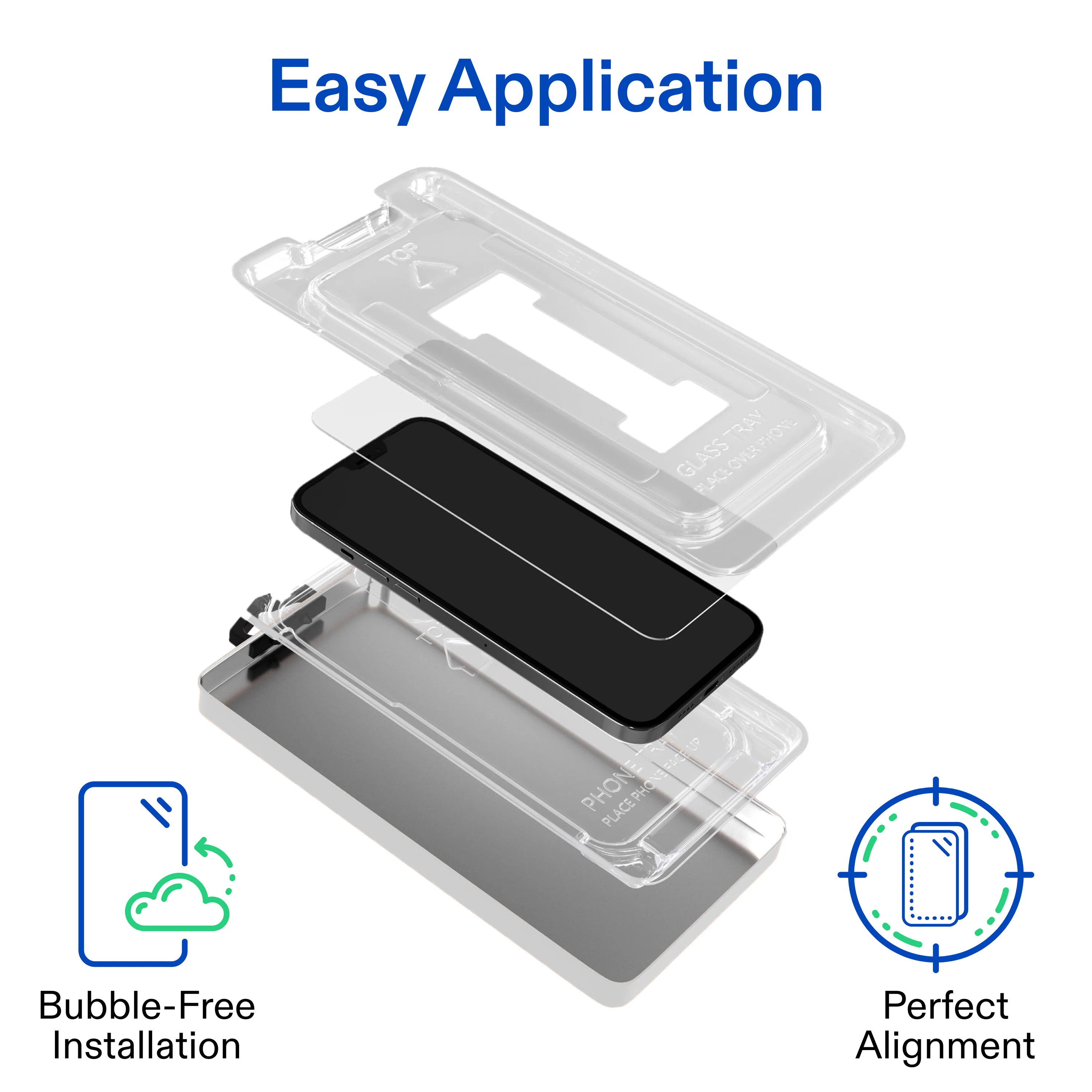 onn Corning Glass Screen Protector for iPhone® 17 Pro, Made with Durable Glass by Corning™ for Ultimate Protection, Includes Easy Application Tray - Image 4
