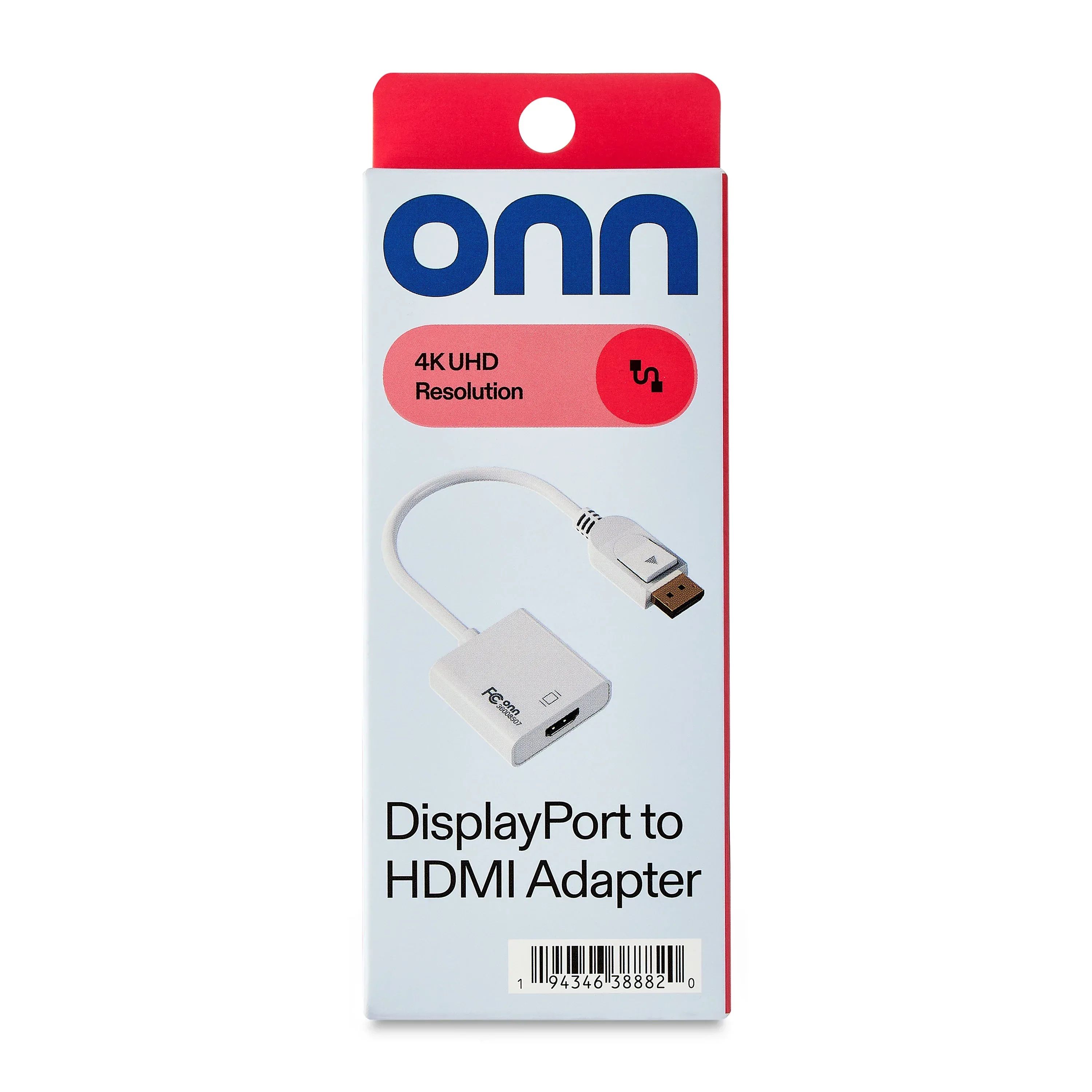 onn DisplayPort to HDMI Converter Adapter with Audio - Supports 4K & 1080p for Laptop/PC to Monitor, Projector, HDTV,6ft Cable