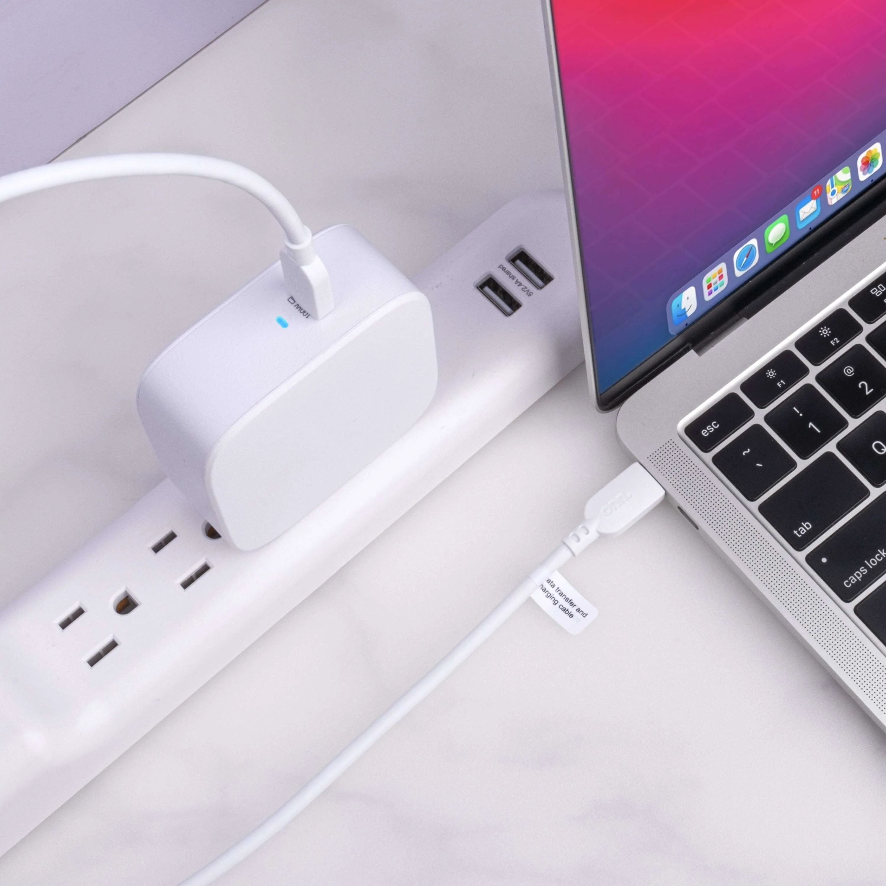 onn GAN 100W Laptop Charger Compatible for Apple, Dell, HP, Asus, Acer, Lenovo, Samsung White - Image 7