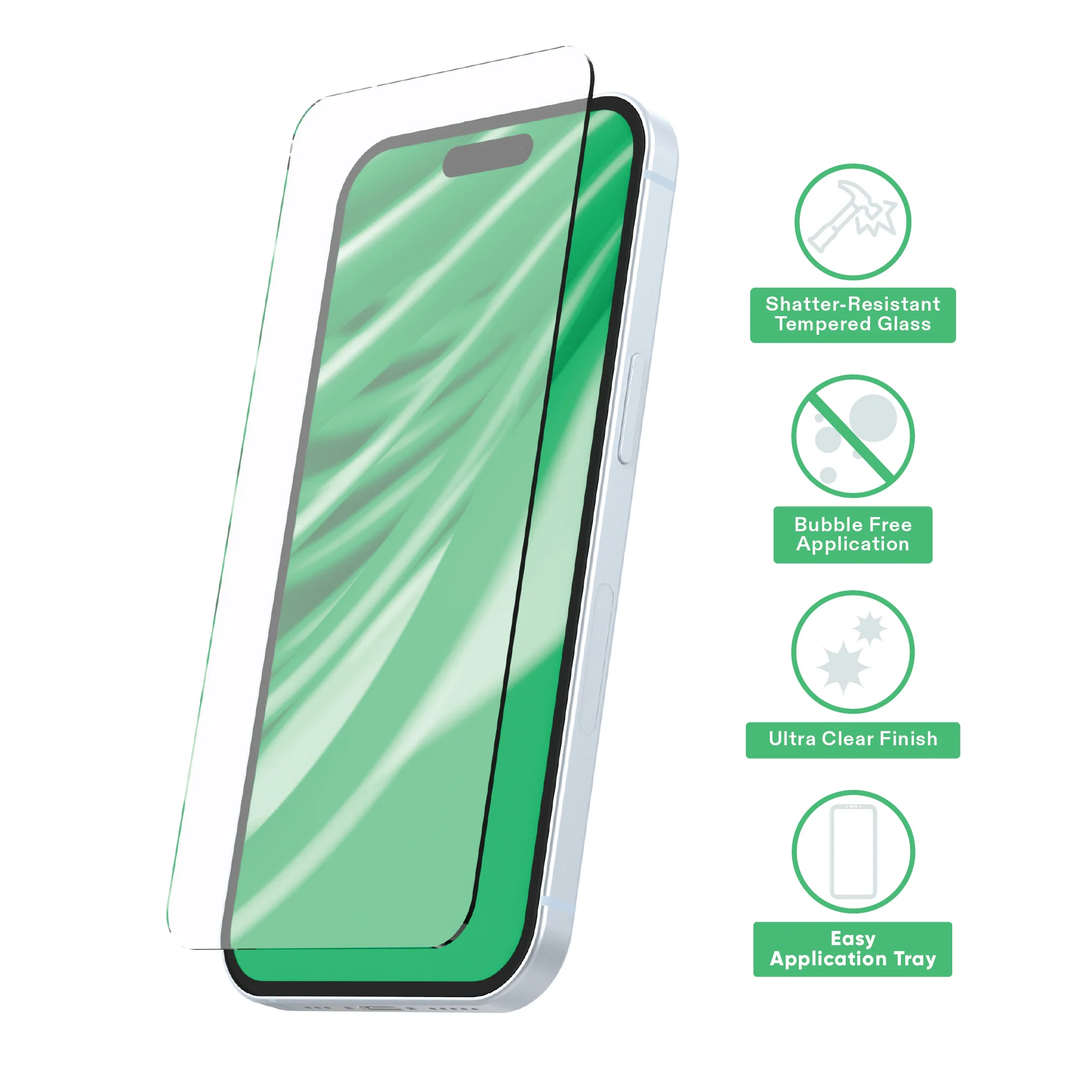onn Glass Screen Protector for iPhone 15 - Image 3