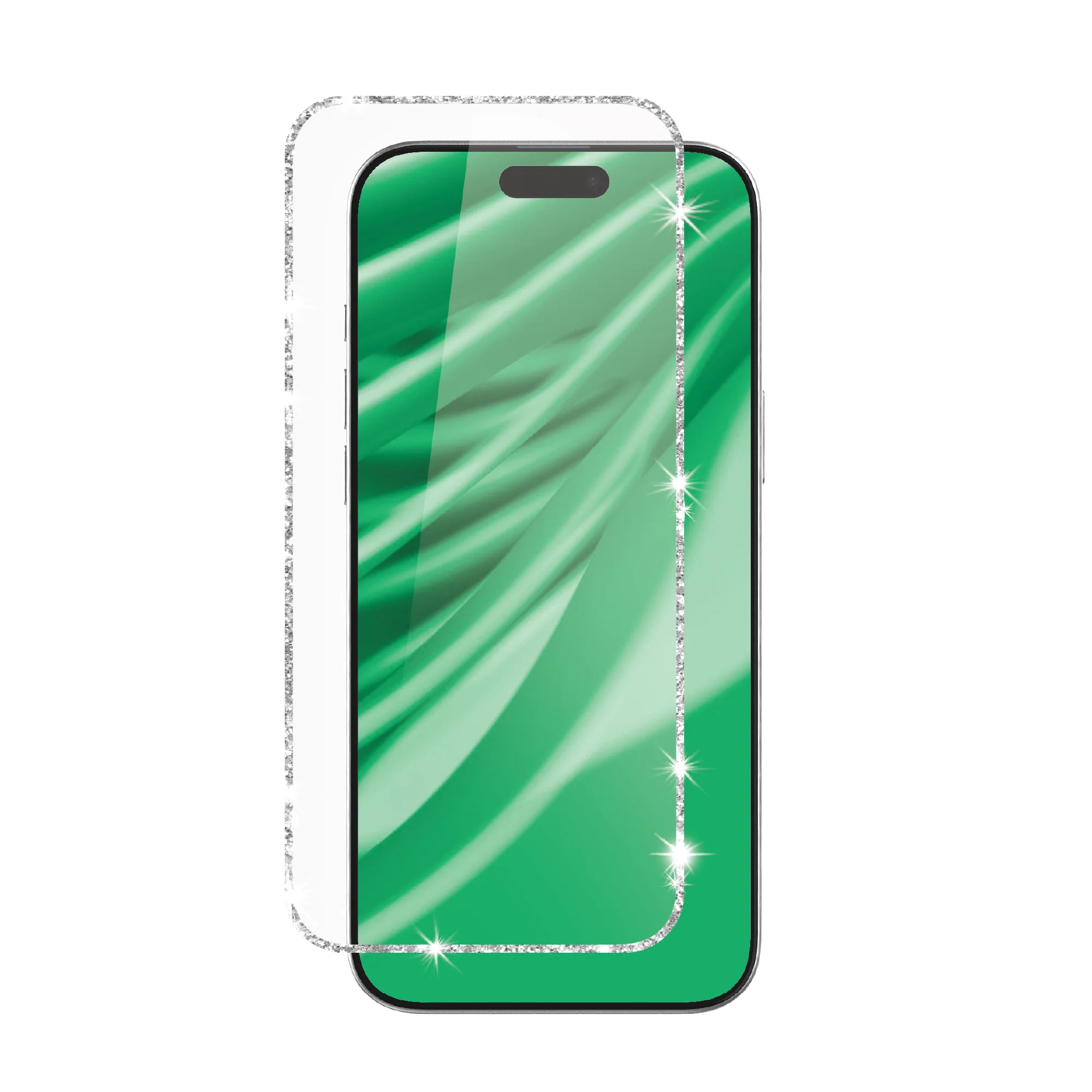 onn Glitter Frame Glass Screen Protector with Easy Application Tray for iPhone Air - Image 10