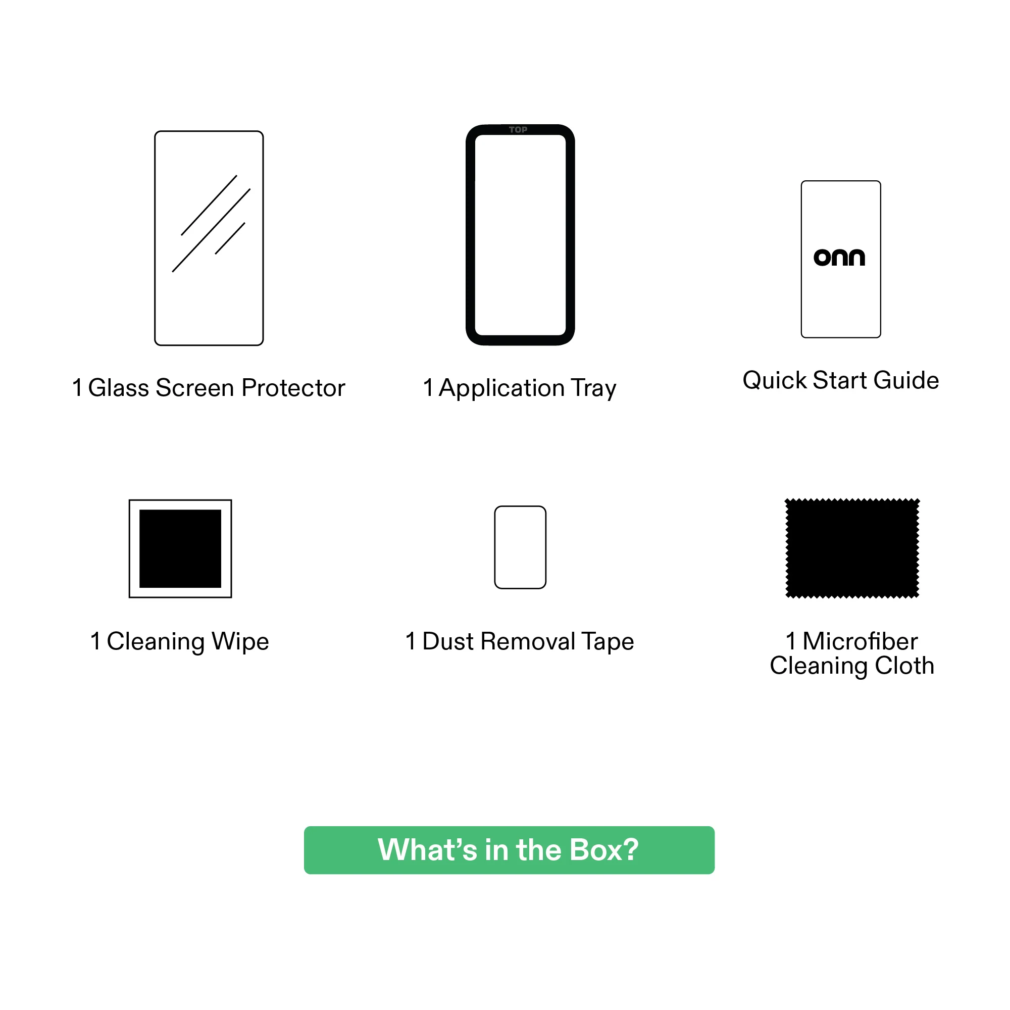 onn Glitter Frame Glass Screen Protector with Easy Application Tray for iPhone Air - Image 6