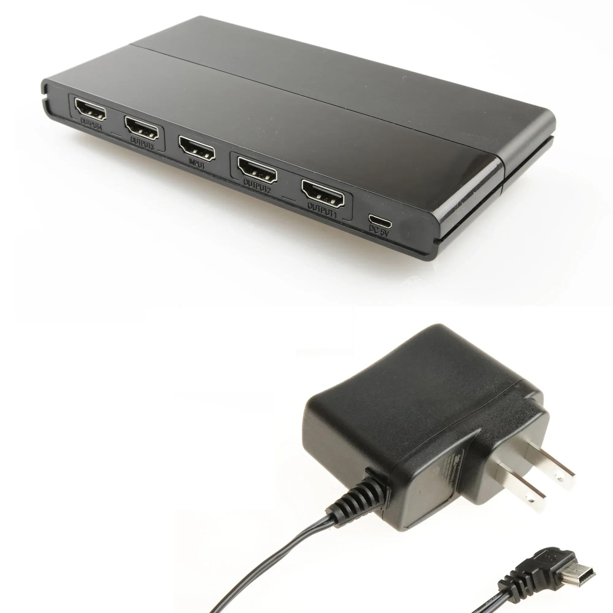 onn HDMI 4-Way Splitter, Black - Image 7
