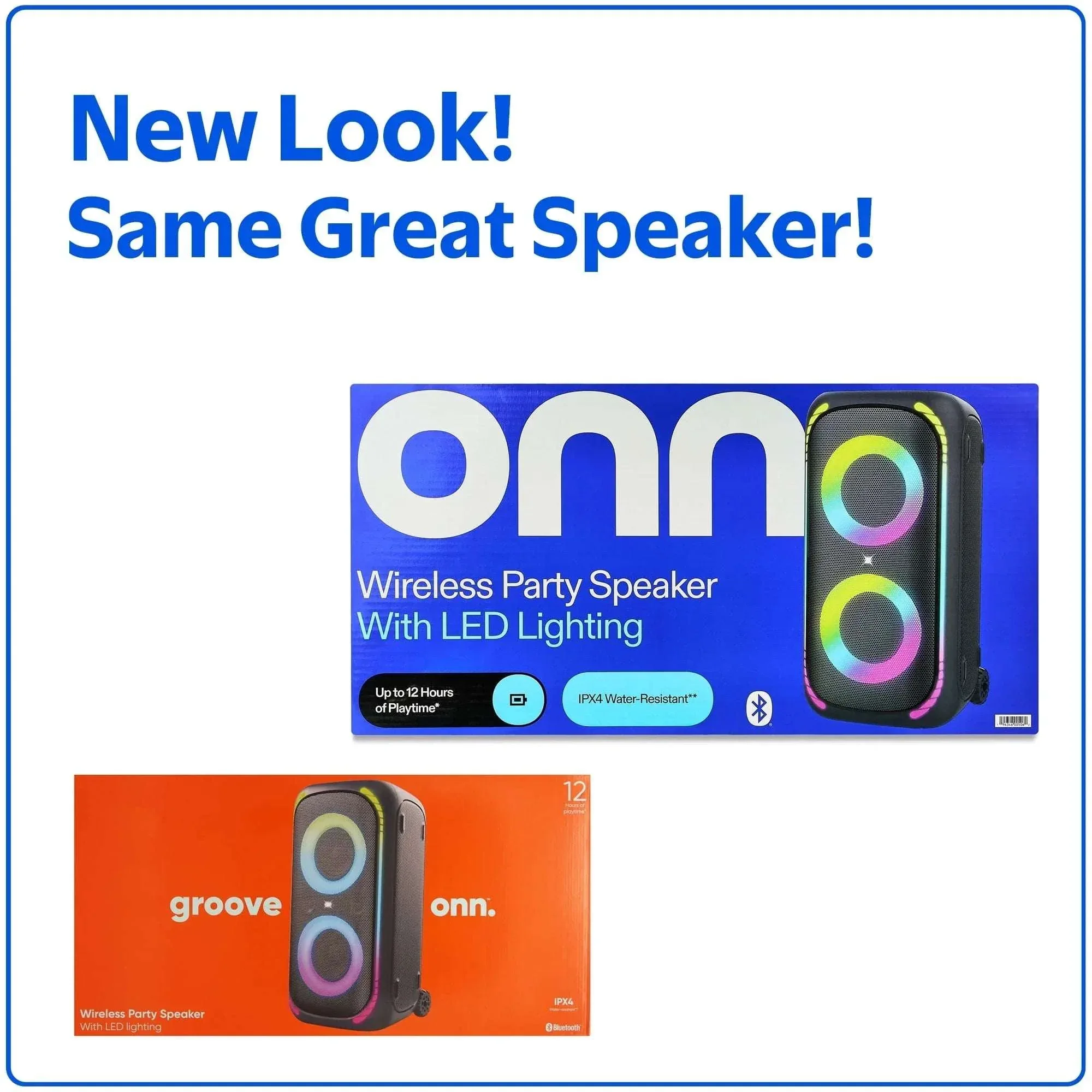 onn. Large Party Speaker Gen 2 with LED Lighting - Image 2