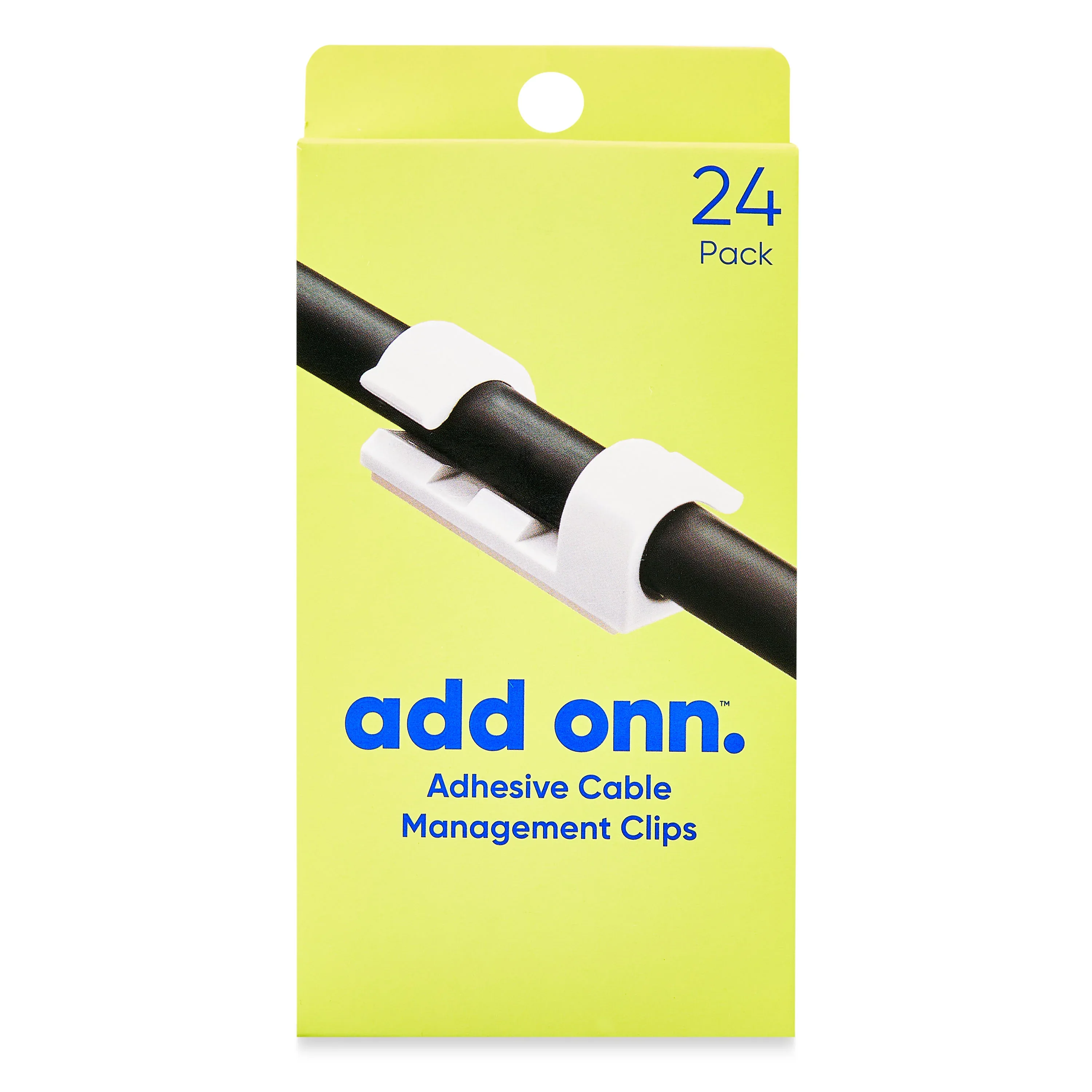onn Peel and Stick Adhesive Cable Management Clips, 24 Count - Image 9