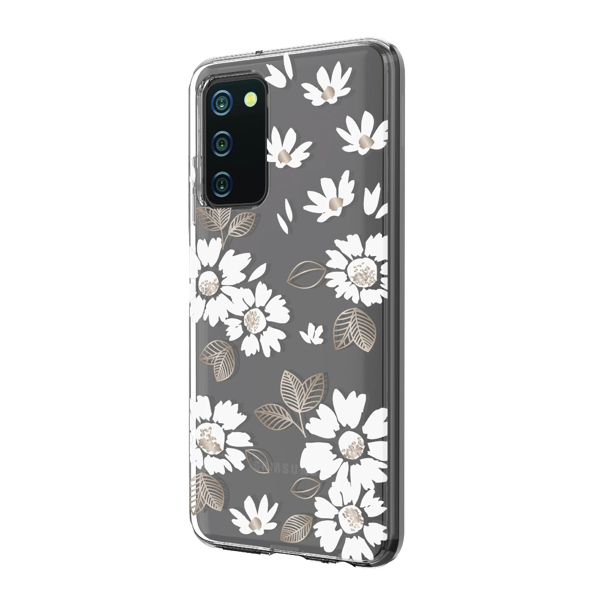 onn. Phone Case for Samsung Galaxy A03s - White Floral - Image 3