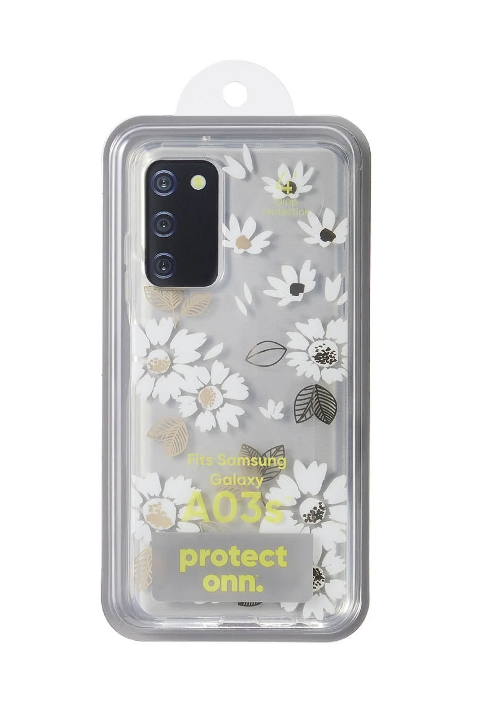 onn. Phone Case for Samsung Galaxy A03s - White Floral - Image 7