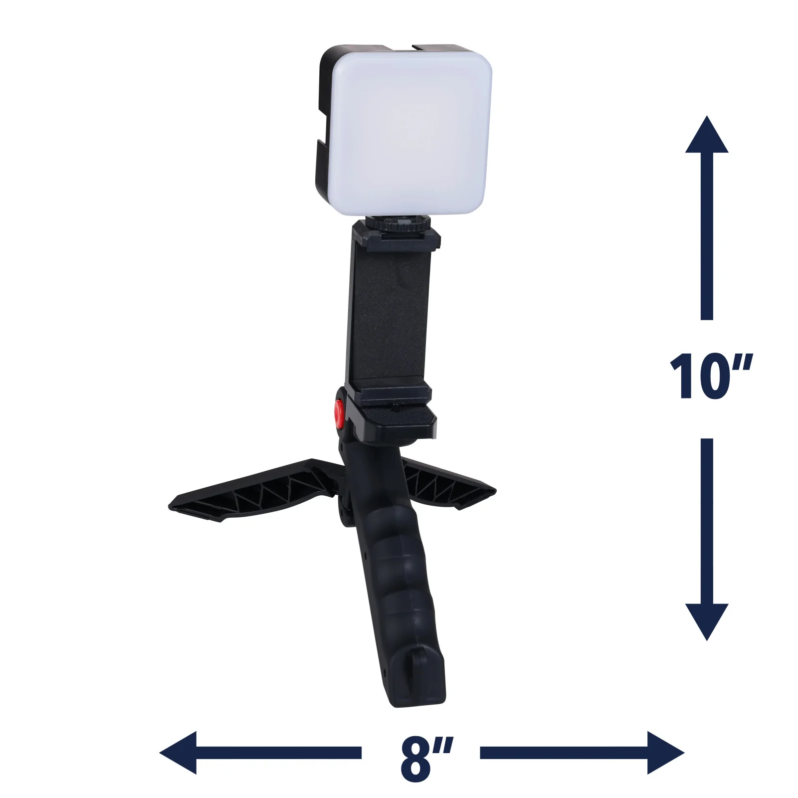 onn Portable LED Video Light Kit with Tripod Grip, Smartphone Holder & Bluetooth Remote for Vlogging, Streaming, and Photography - Image 6