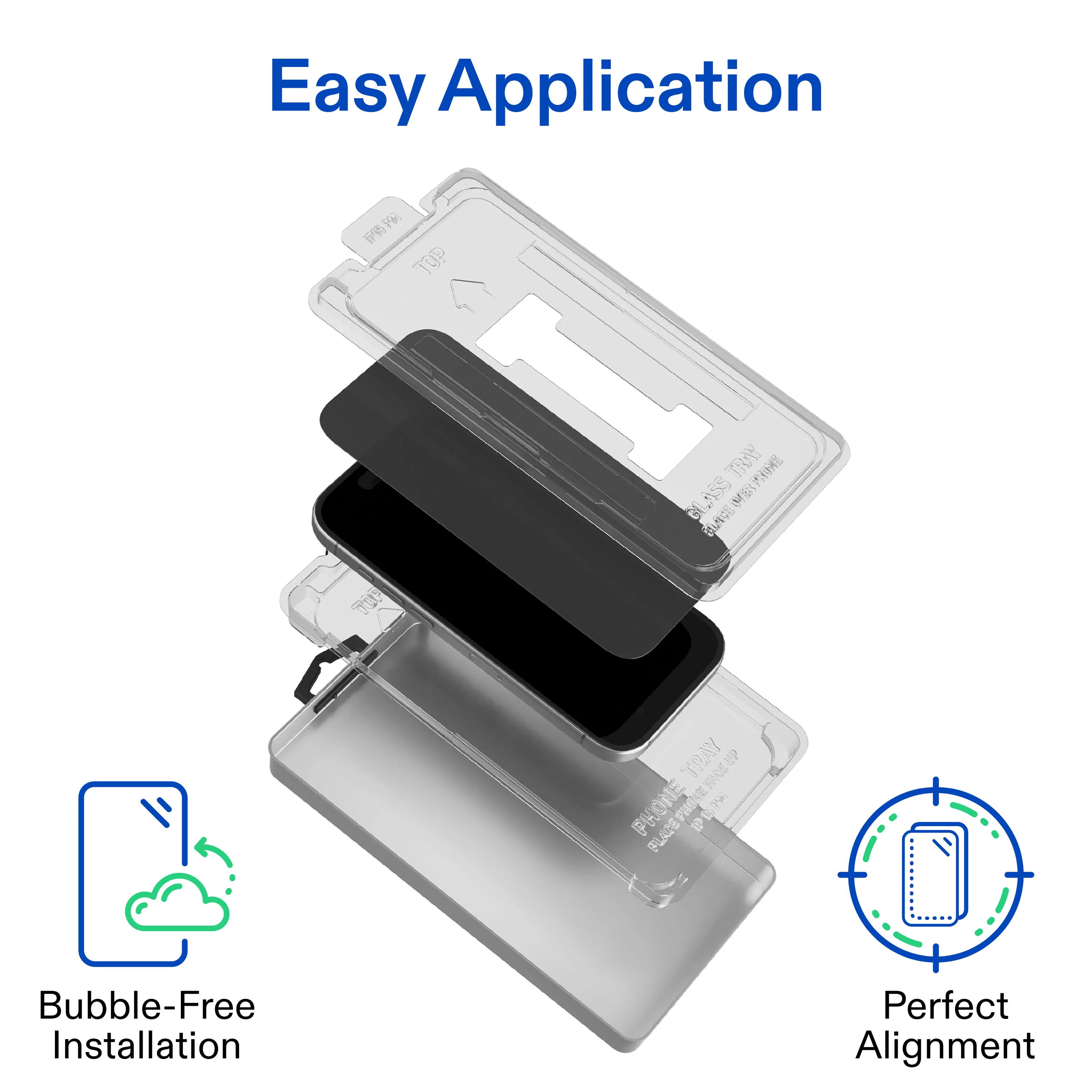 onn Privacy Glass Screen Protector for iPhone® 16 Pro Max, Made with Durable Glass by Corning™ for Ultimate Protection, Includes Easy Application Tray - Image 5