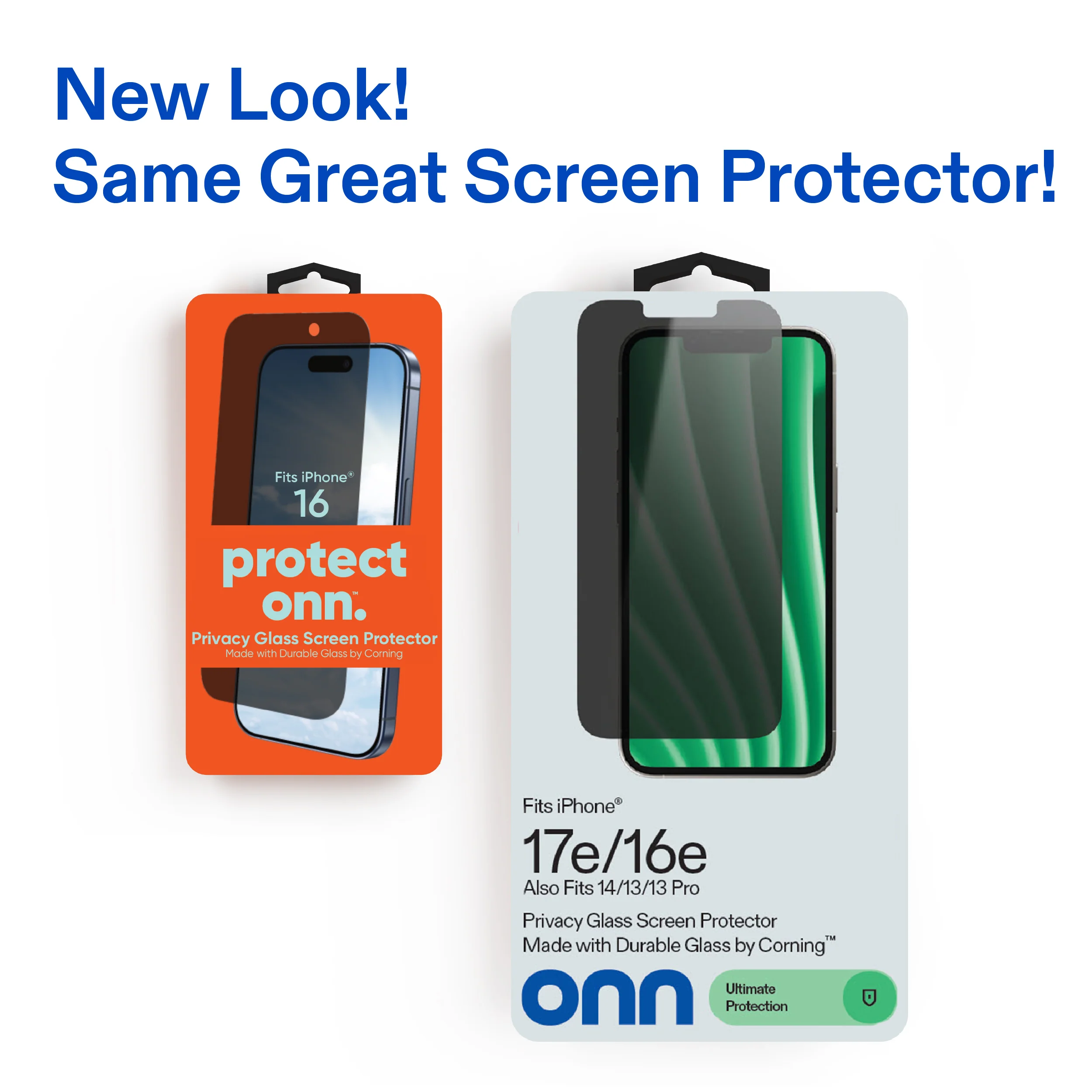 onn Privacy Screen Protector for iPhone® 17e / 16e / 14 / 13 / 13 Pro, Provides Ultimate Protection with Durable Glass by Corning™, Plus Advanced Easy Application Tray - Image 3