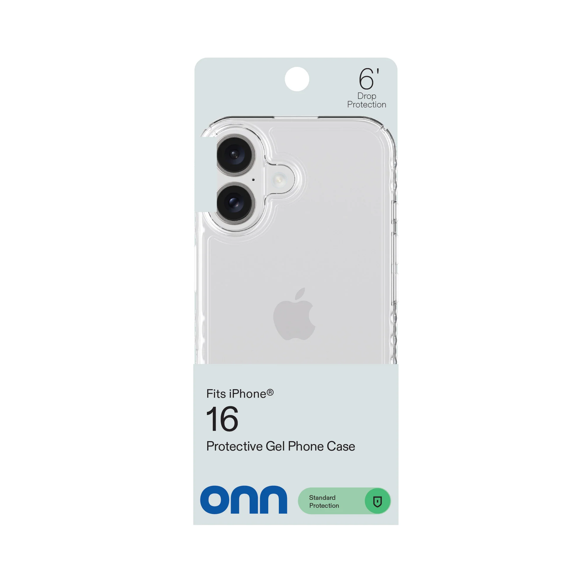 onn Protective Gel Phone Case for iPhone 16 - Clear - Image 10
