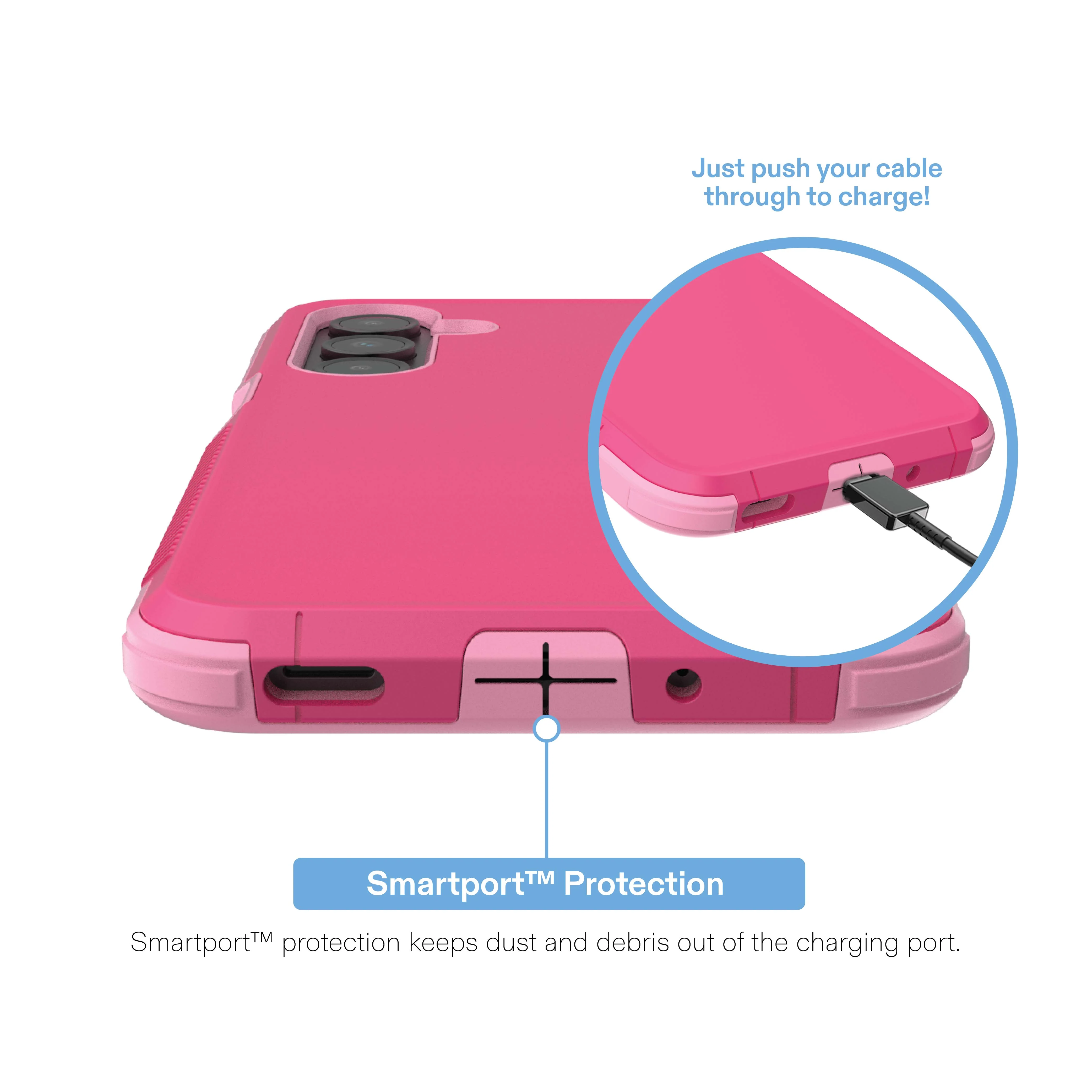 onn Slim Rugged Phone Case for Samsung Galaxy A16 5G - Pink - Image 4