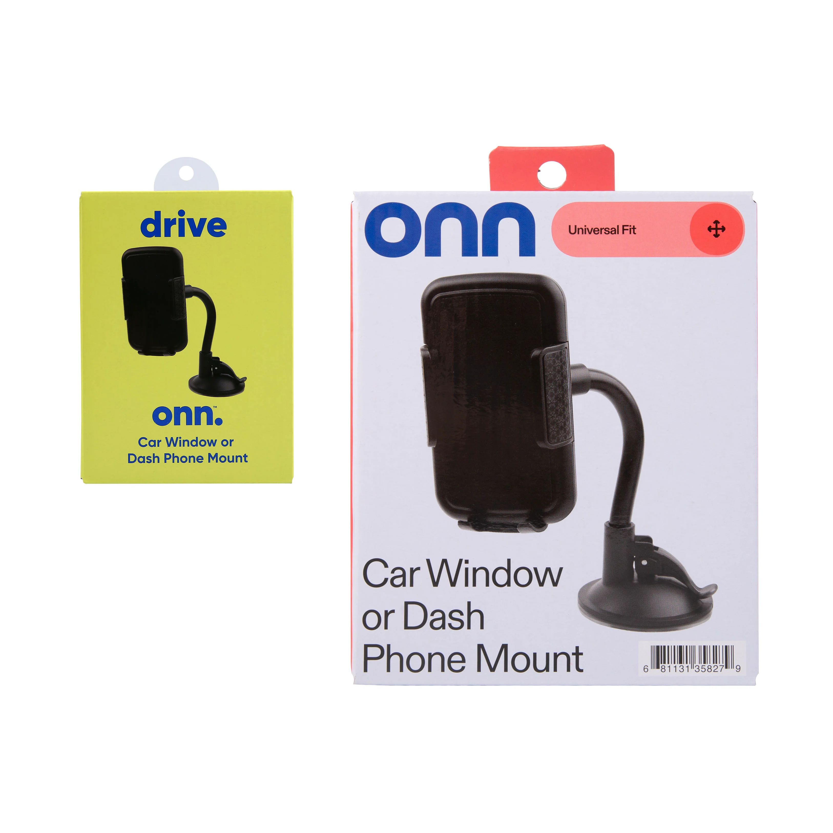 onn Universal Cell Phone Car Mount for Windshield and Dashboard, Suction Cup Mount, Adjustable 360° Rotation, Black - Image 7
