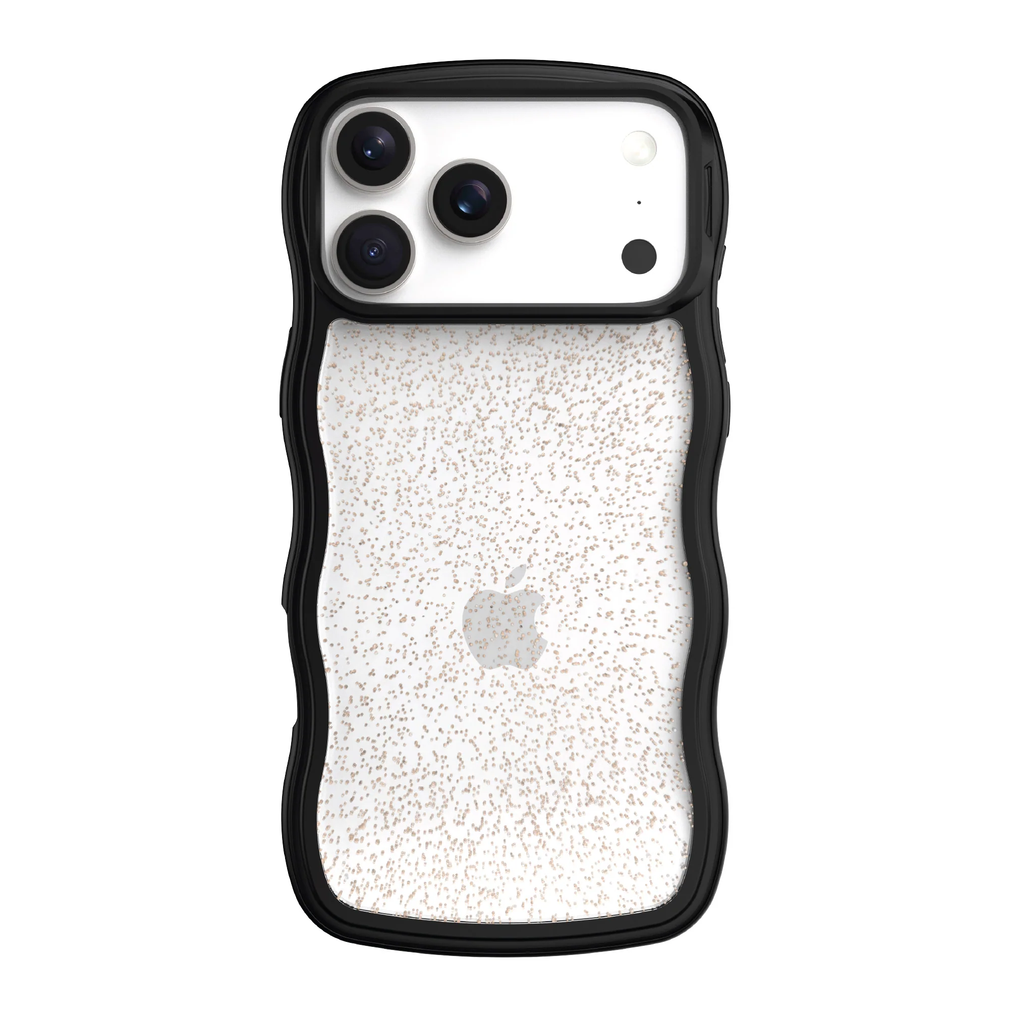 onn Wavy Grip Phone Case for iPhone Air - Black/Gold Glitter - Image 8