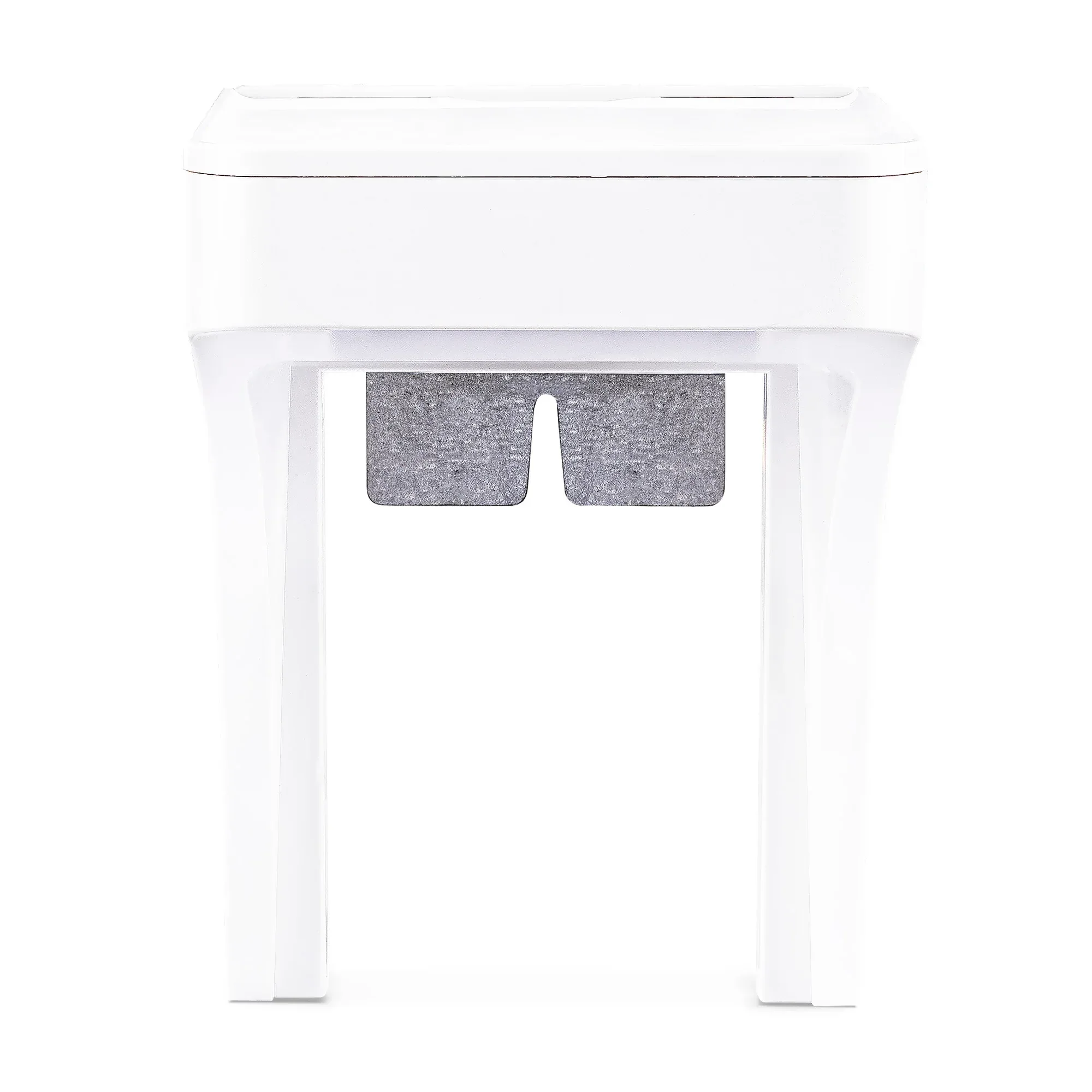 onn. White Outlet Shelf with Power Cord Storage Compartment