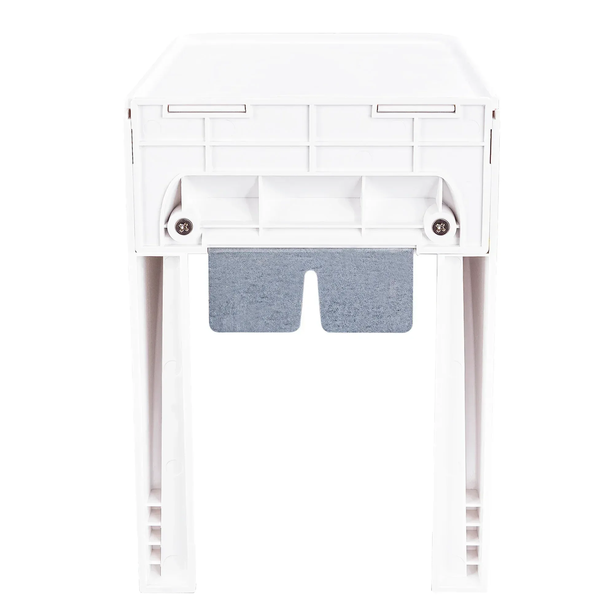 onn. White Outlet Shelf with Power Cord Storage Compartment - Image 7