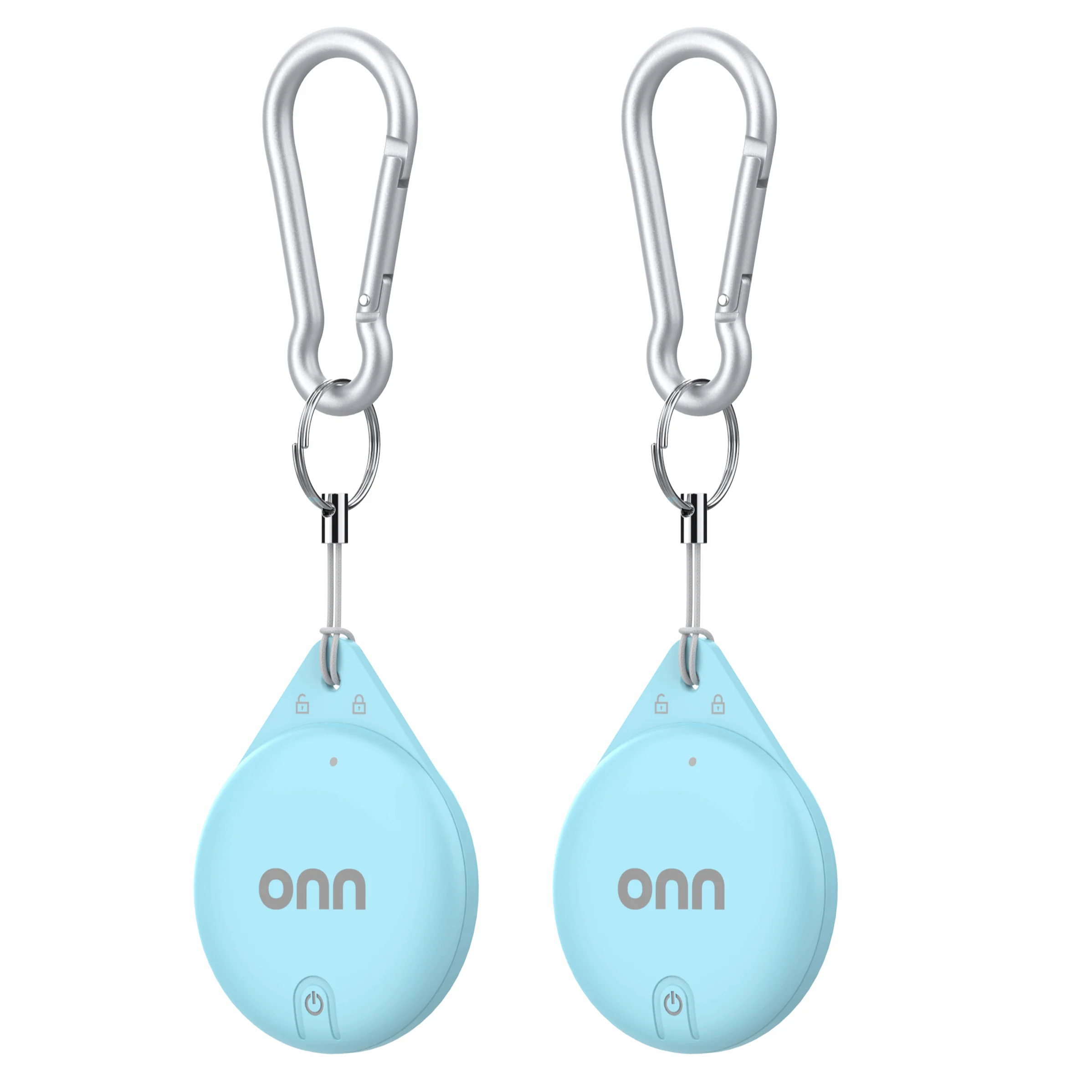 onn Wireless Item Locator 2-Pack, MFi Certified, Blue
