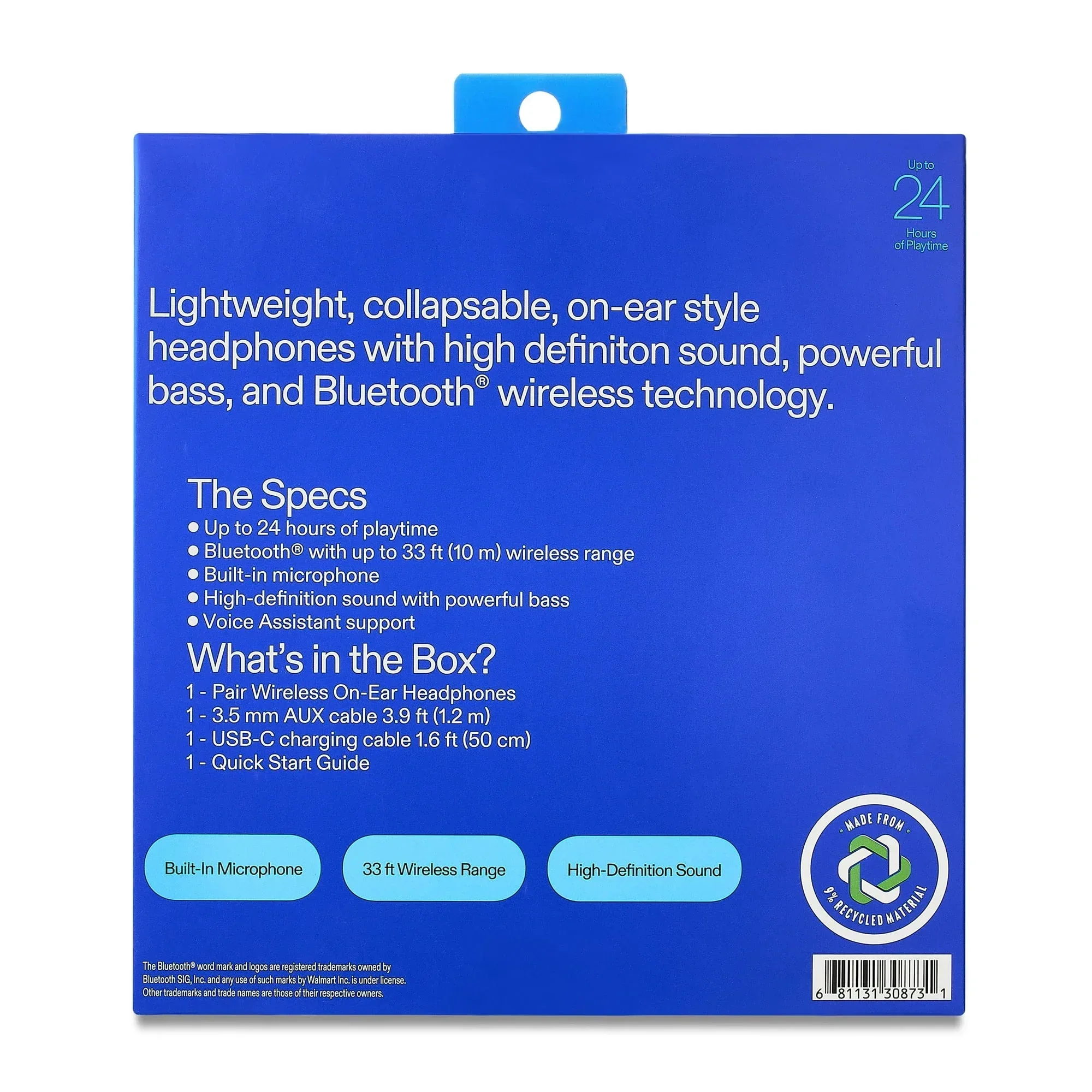onn Wireless On-Ear Headphones - Image 5
