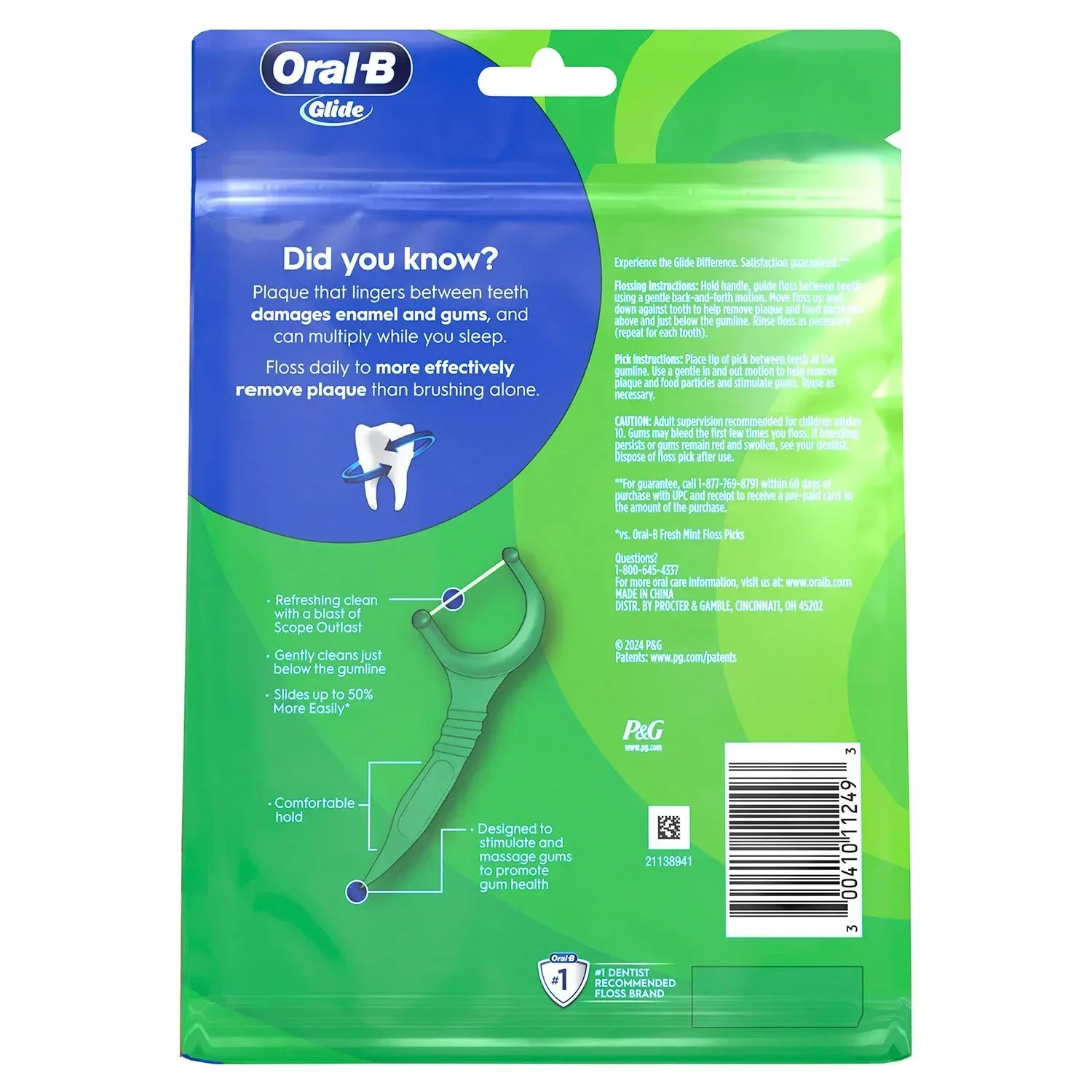 Oral-B Glide Floss Picks, Scope Outlast, 300 ct. - Image 2