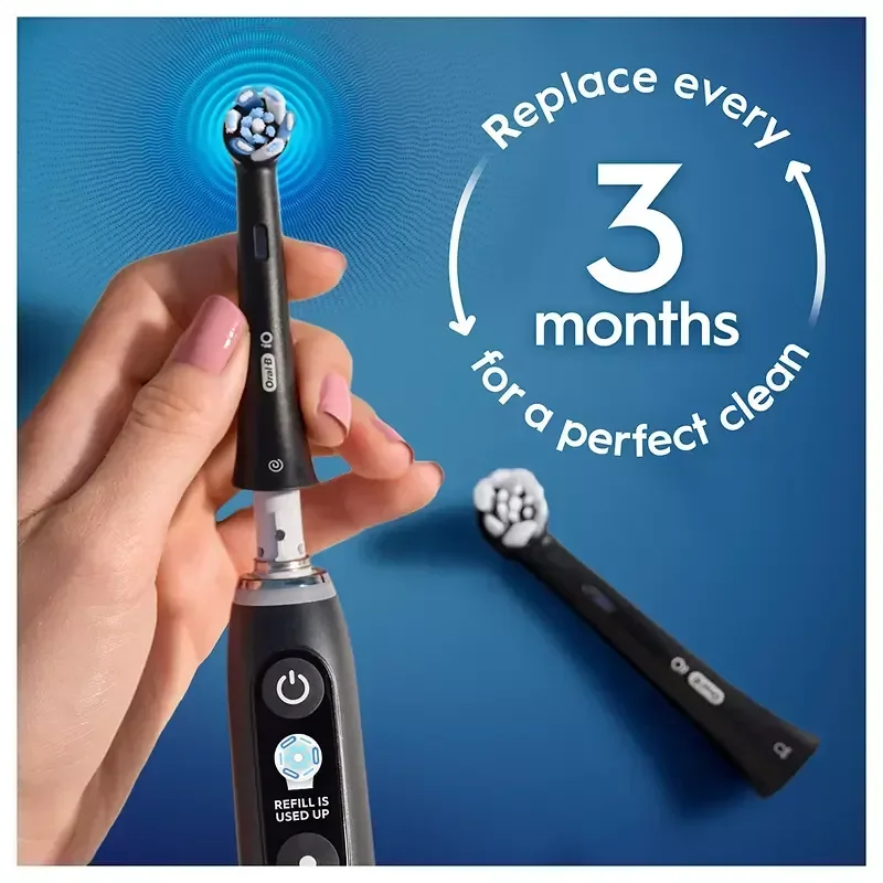 Oral-B iO Ultimate Clean Replacement Brush Heads, Black and White, 8 ct. - Image 7