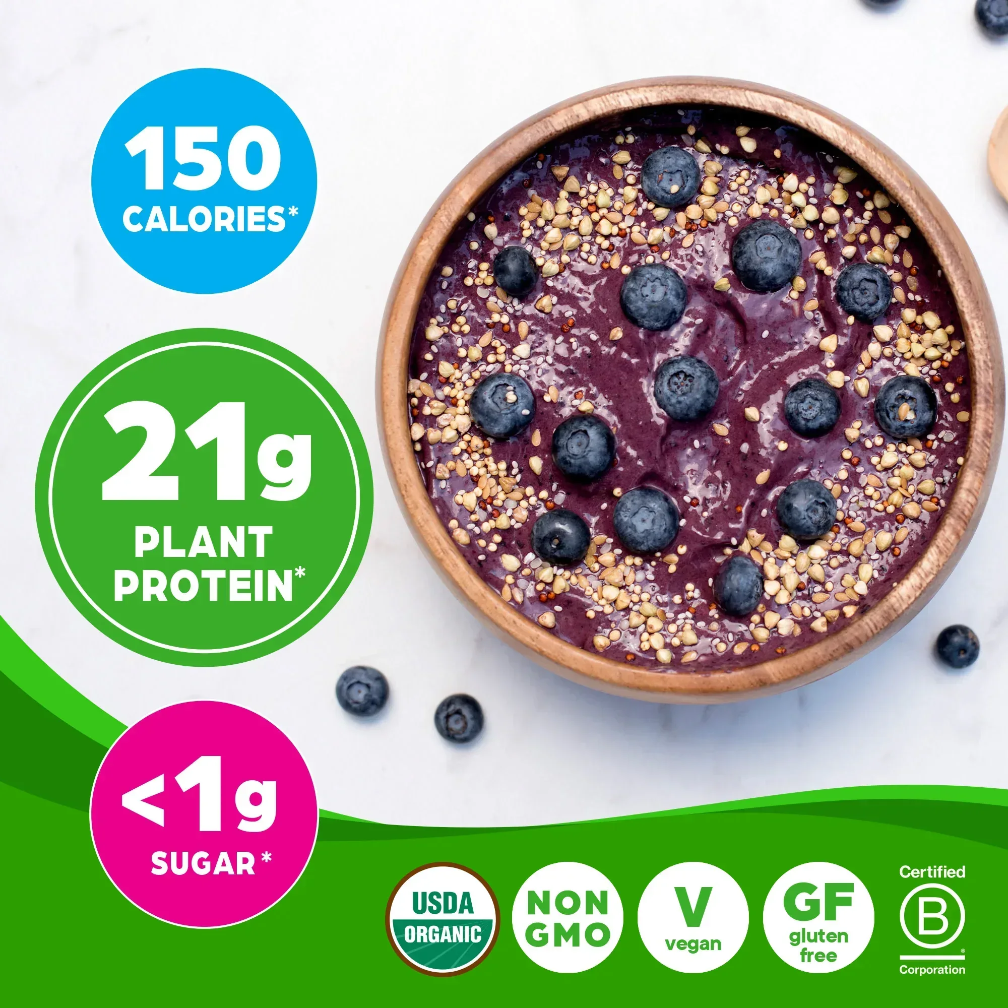 Orgain Organic Vegan 21g Protein Powder, Plant Based Shake Drink, Vanilla Bean 1.02lb - Image 2