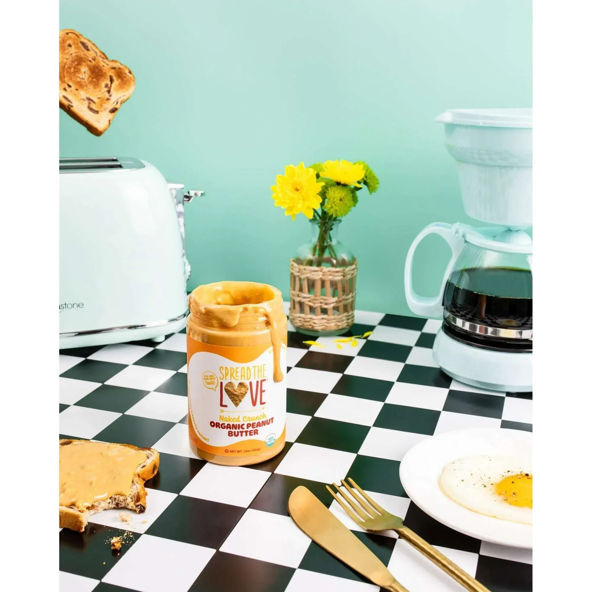 Organic Peanut Butter, Crunchy, Vegan, Palm-Oil Free, No Salt, 7G Protein, 16 oz - Image 10