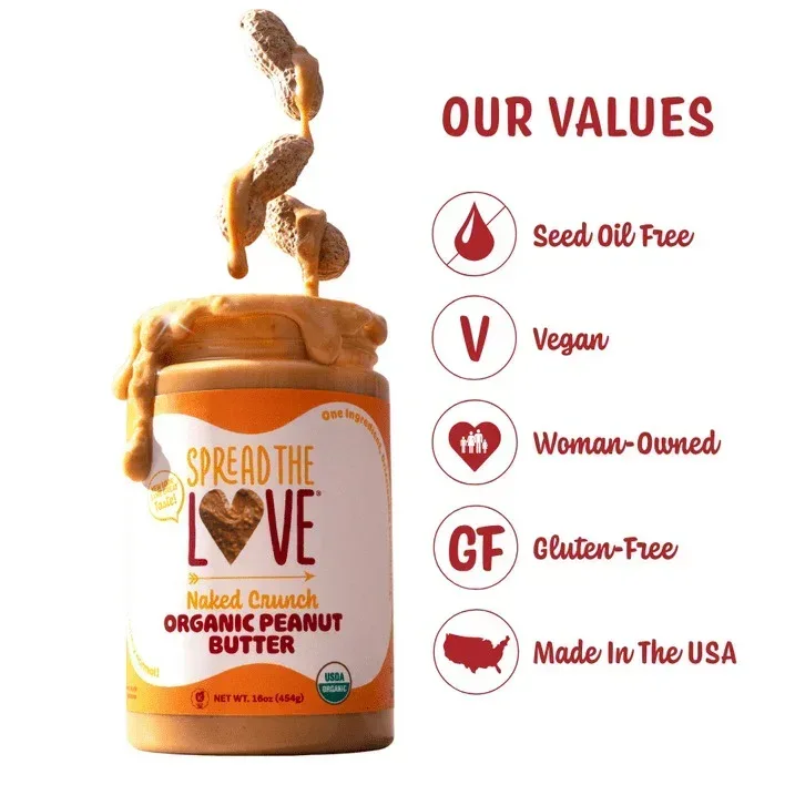 Organic Peanut Butter, Crunchy, Vegan, Palm-Oil Free, No Salt, 7G Protein, 16 oz - Image 17