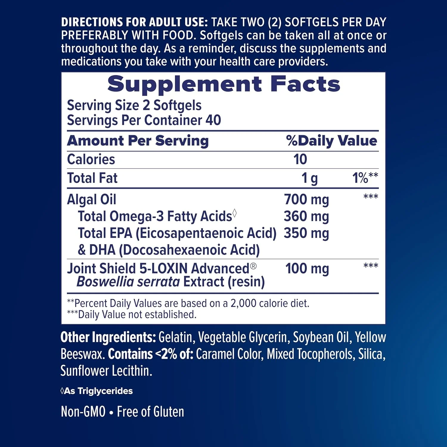 Osteo Bi-Flex Advanced Omega-3 Joint Complex Algae Oil Plant-Based Supplement, Improve Joint Function, Strength, Flexibility, Mobility 80 Softgels - Image 5