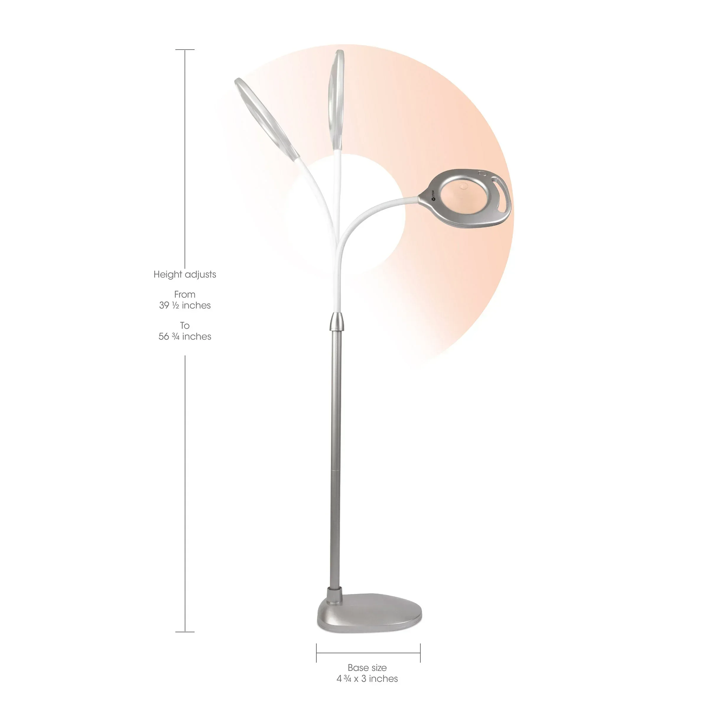 OttLite 2-in-1 LED Magnifier Floor and Desk Lamp - Image 2