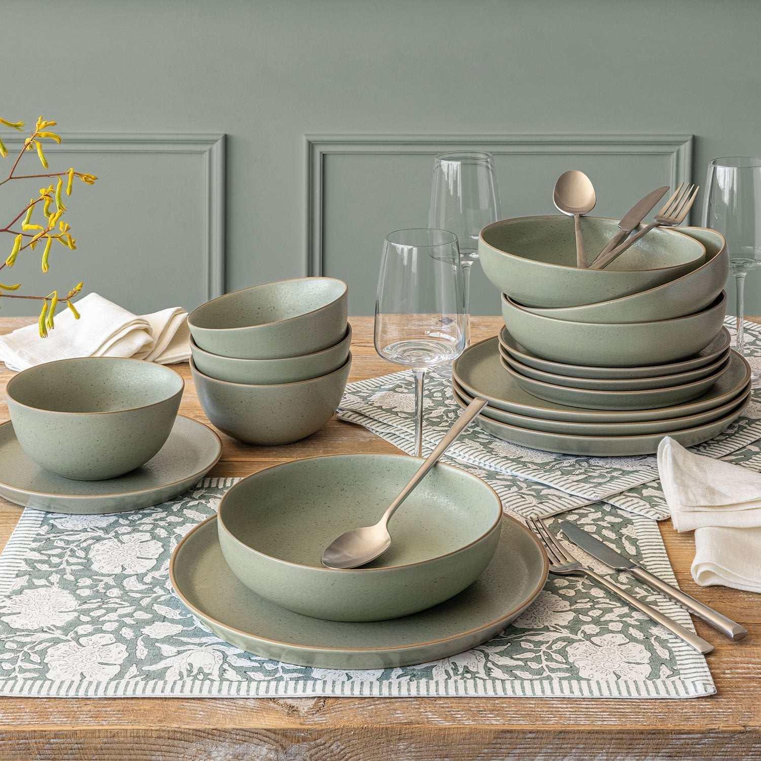 Over&back 16-Piece Artisan Stoneware Dinnerware Set - Image 10