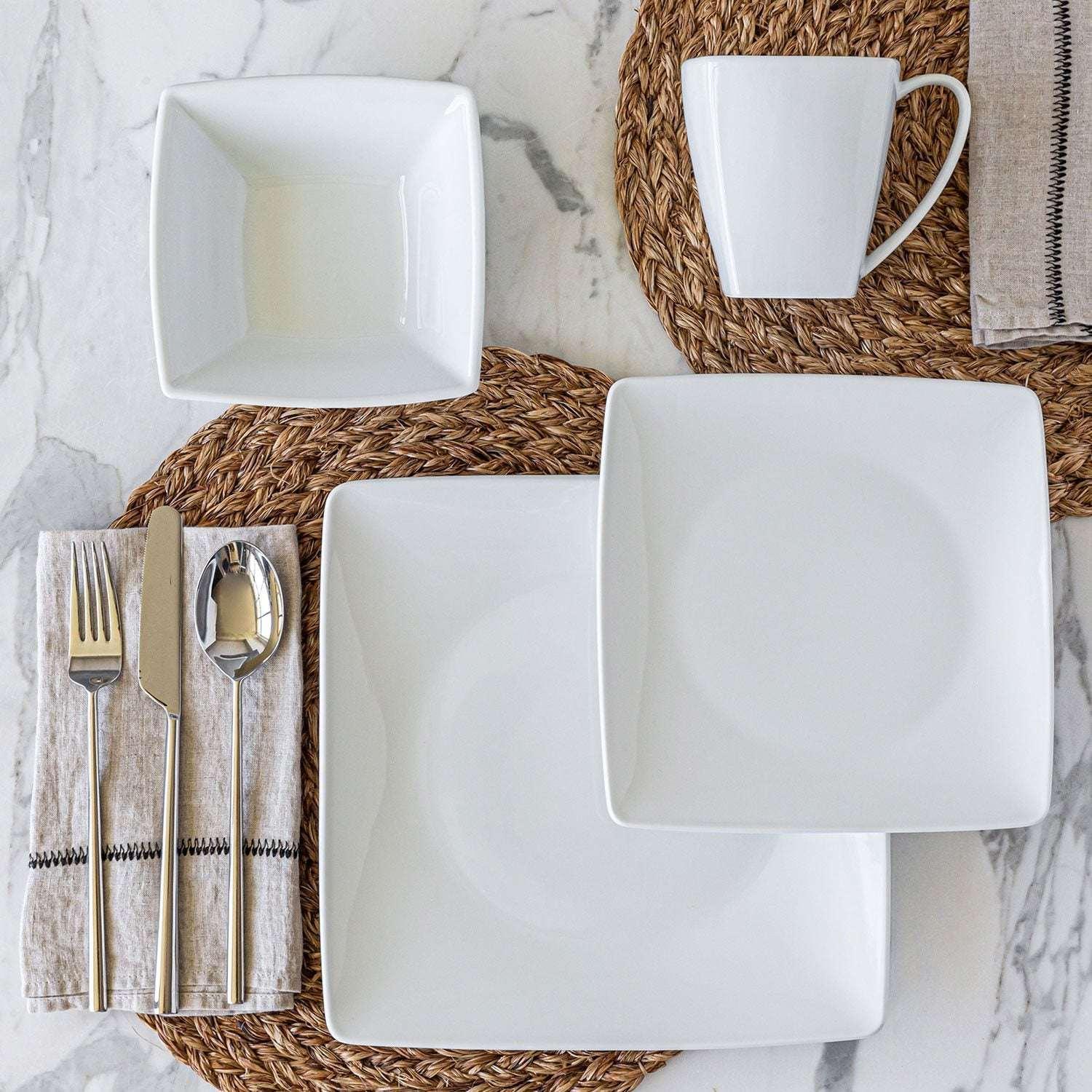 Over&back 32-Piece Squared Dinnerware Set - Image 3