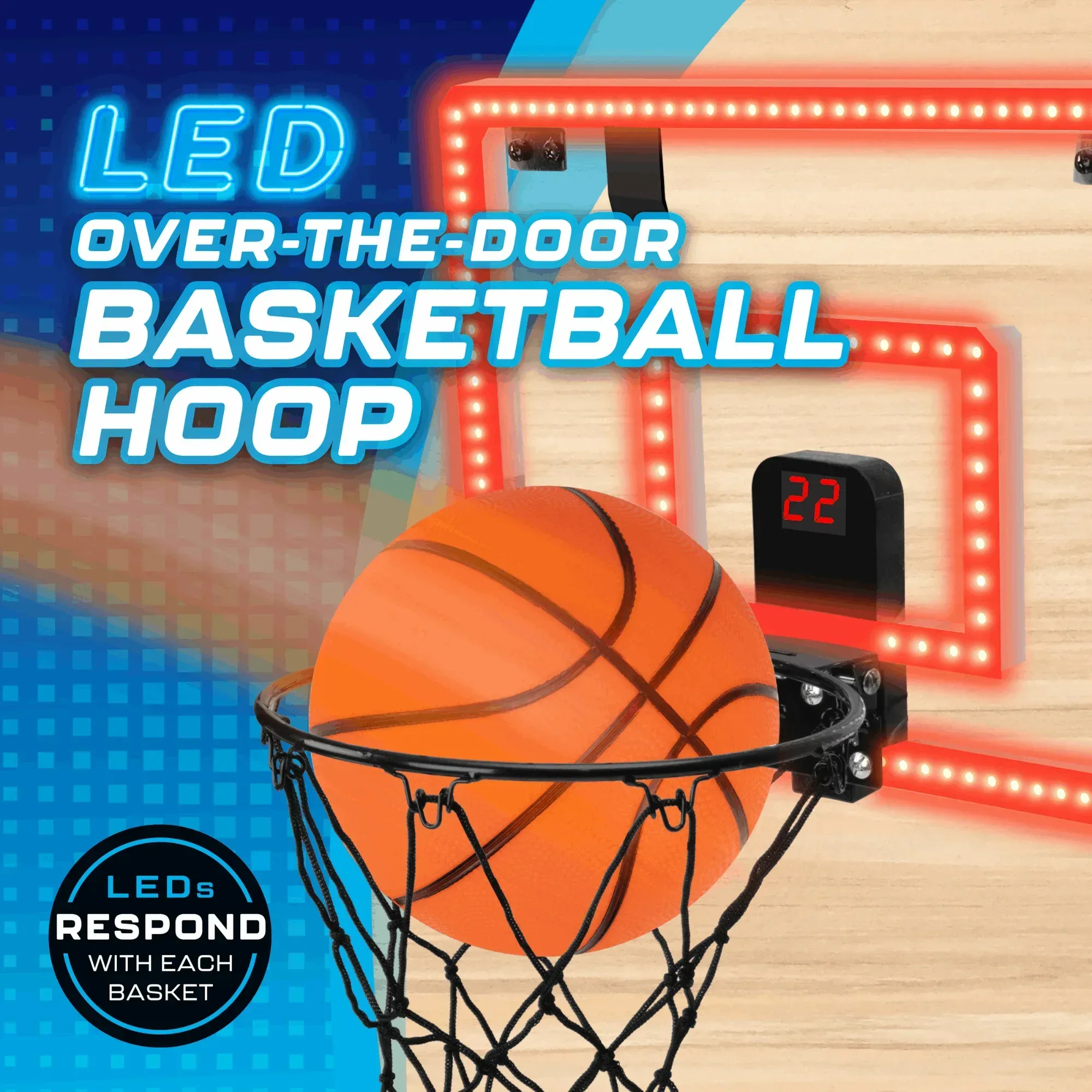 Over-the-Door Basketball Hoop, Indoor Sports Game, Battery-powered, for All Ages - Image 4