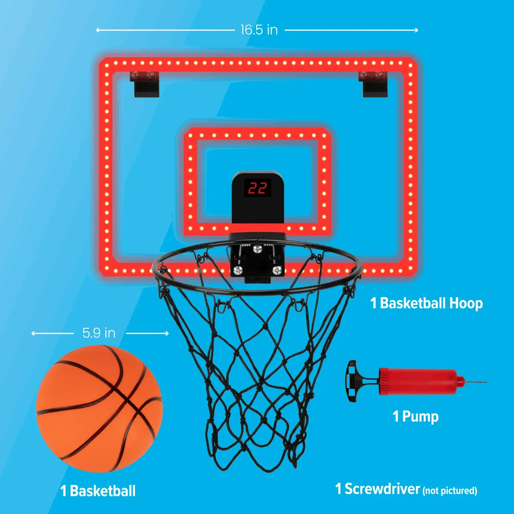 Over-the-Door Basketball Hoop, Indoor Sports Game, Battery-powered, for All Ages - Image 5