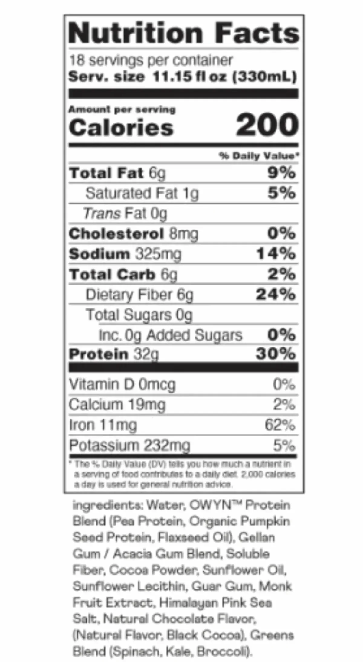 OWYN 32g Pro Elite Protein Shake, Chocolate, 11.15 fl oz, 18-pack - Image 3