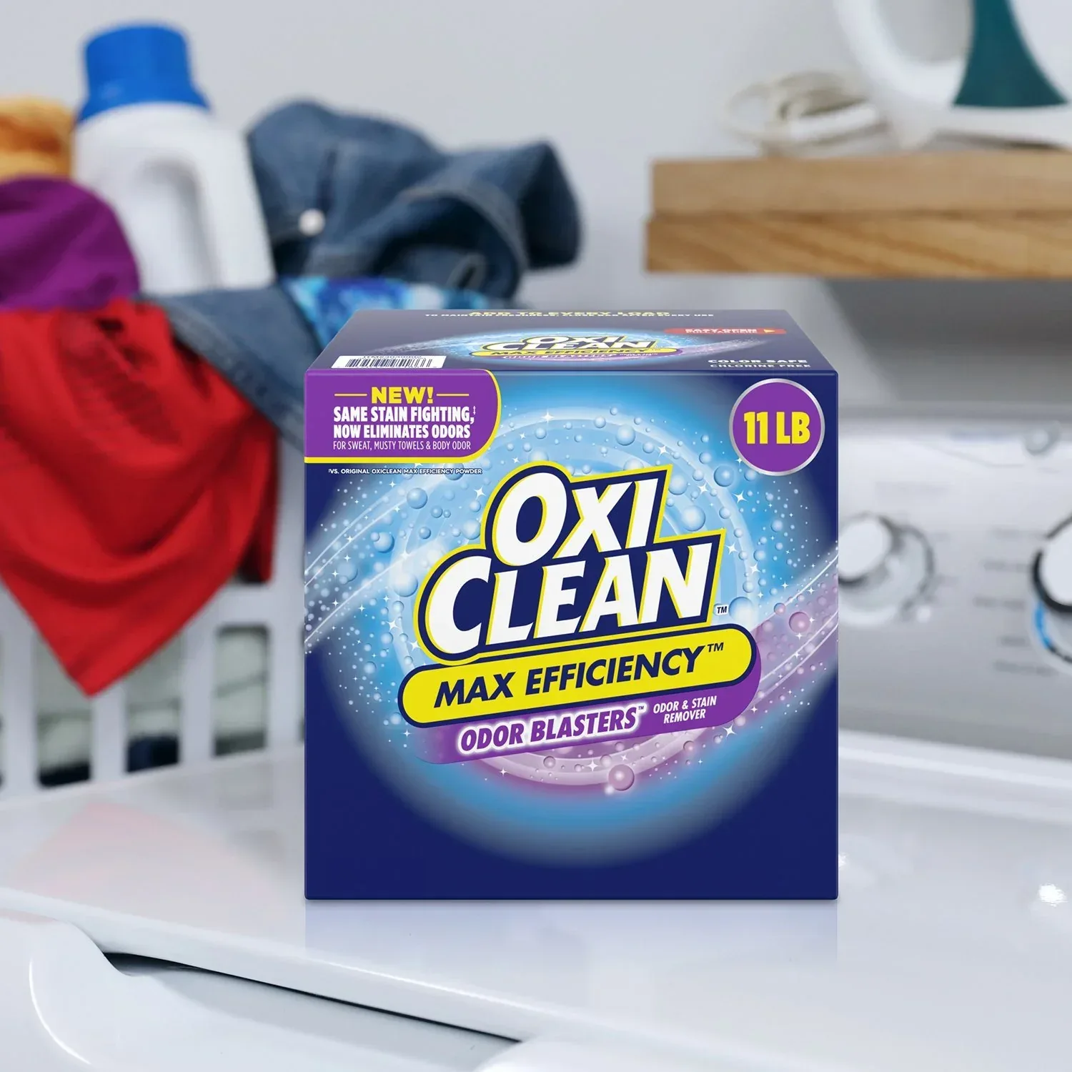 OxiClean Max Efficiency Odor Blasters Laundry Stain Remover Powder, 11 lb. - Image 3