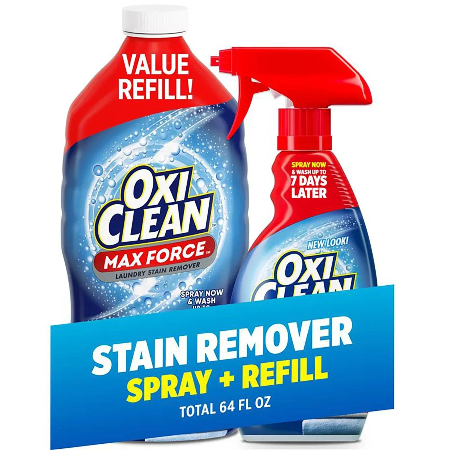 Oxiclean Max Force Advanced Laundry Stain Remover, 48 fl. oz. Refill + 16 fl. Oz. Trigger Spray - Image 2