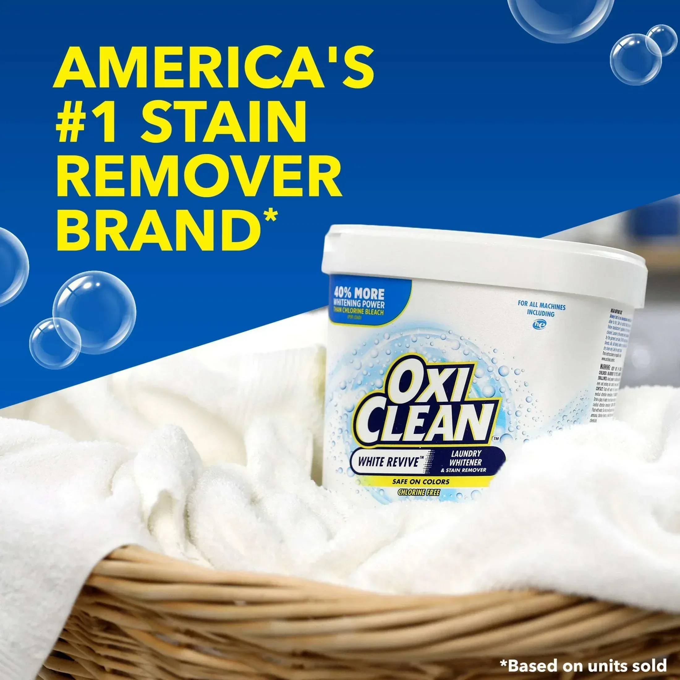 OxiClean White Revive Laundry Whitener and Stain Remover Powder, 5 lb - Image 9