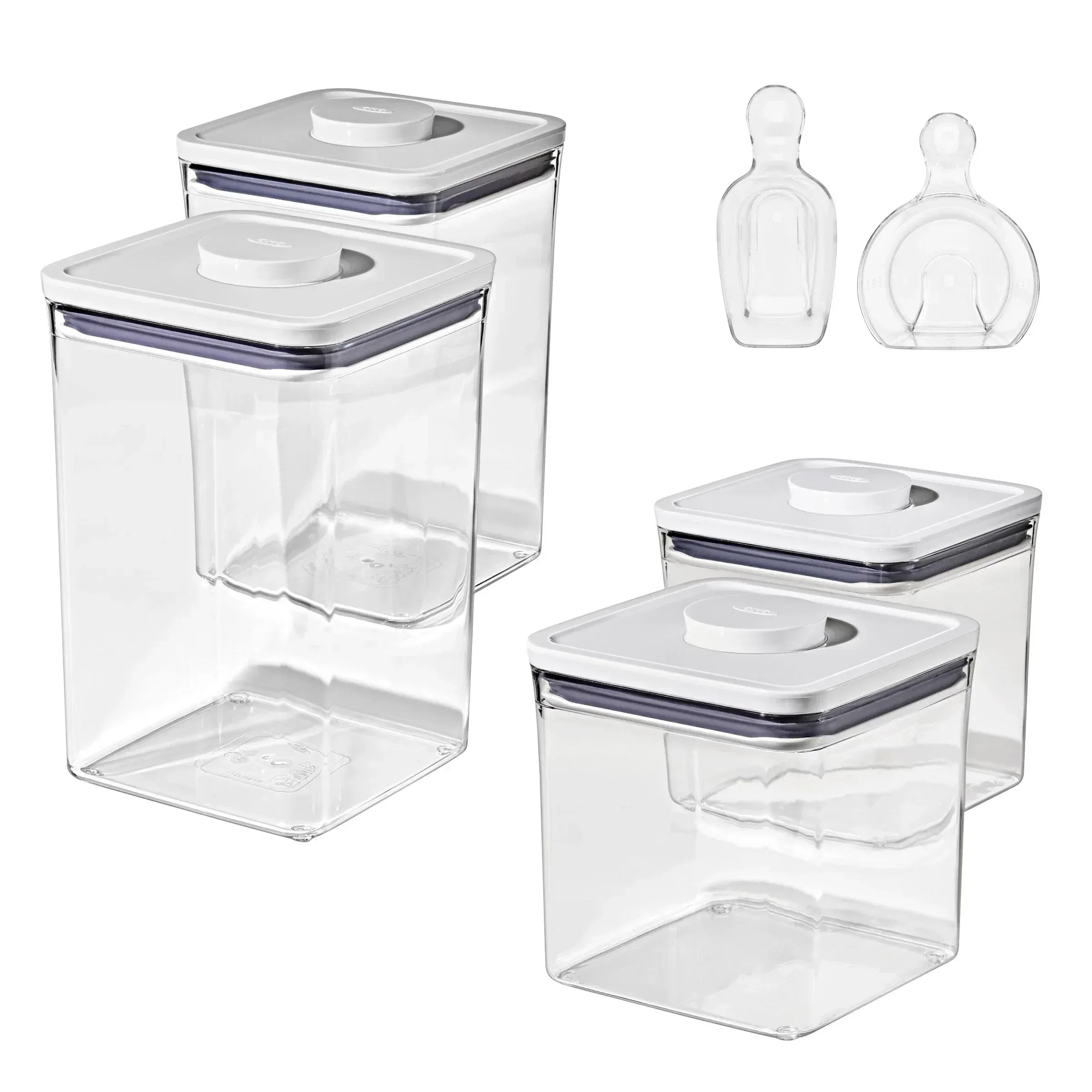 OXO SoftWorks 4-piece POP Container Set with Rice Measuring Cup & Scoop - Image 2