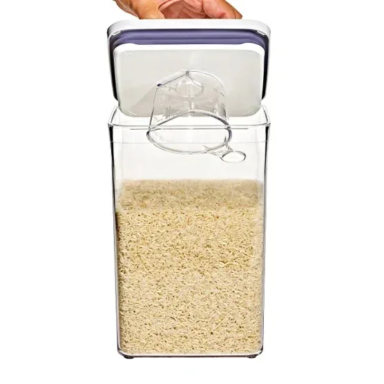 OXO SoftWorks 4-piece POP Container Set with Rice Measuring Cup & Scoop - Image 6
