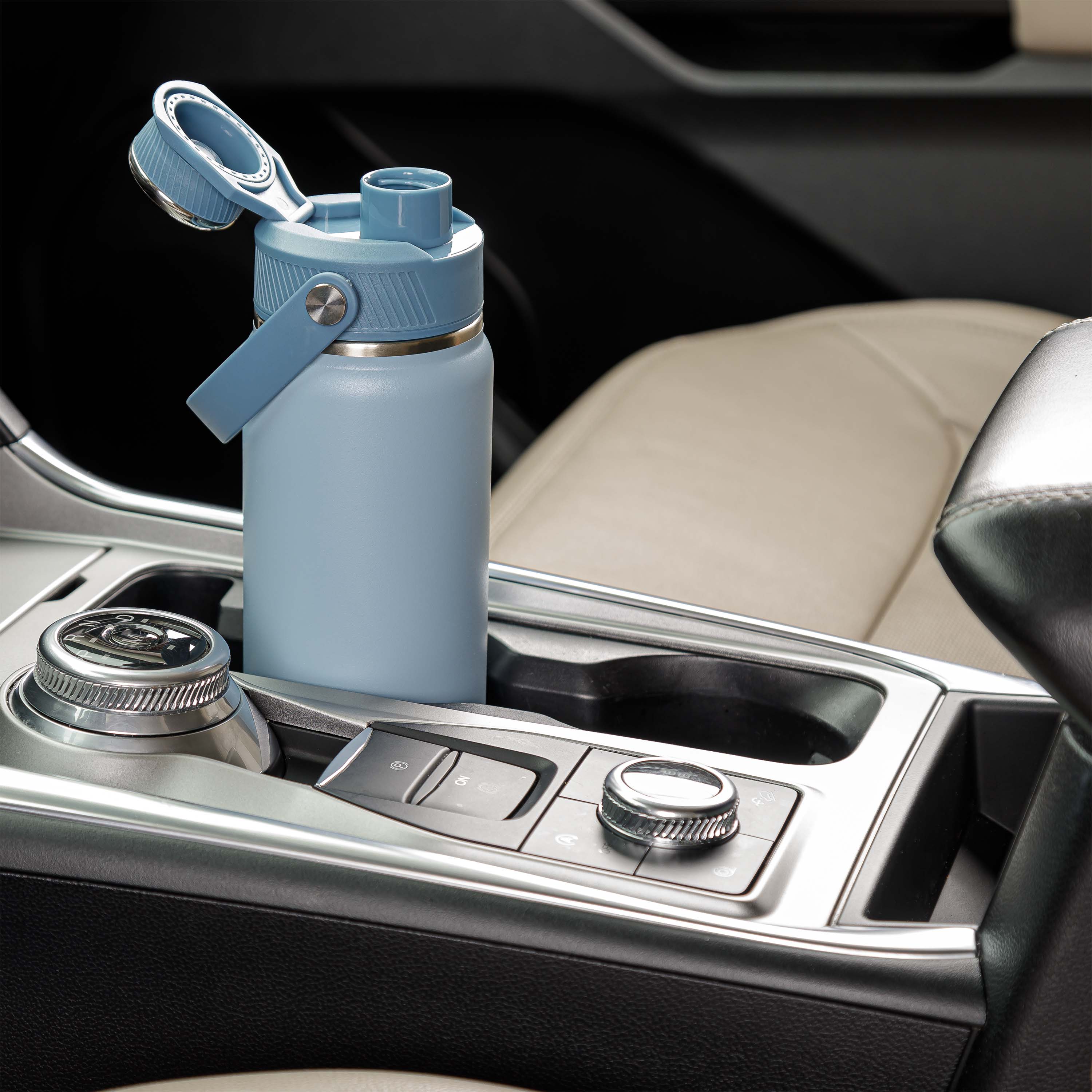 Ozark Trail 24 oz Stainless Steel Insulated Chug Water Bottle, Light Blue - Image 5