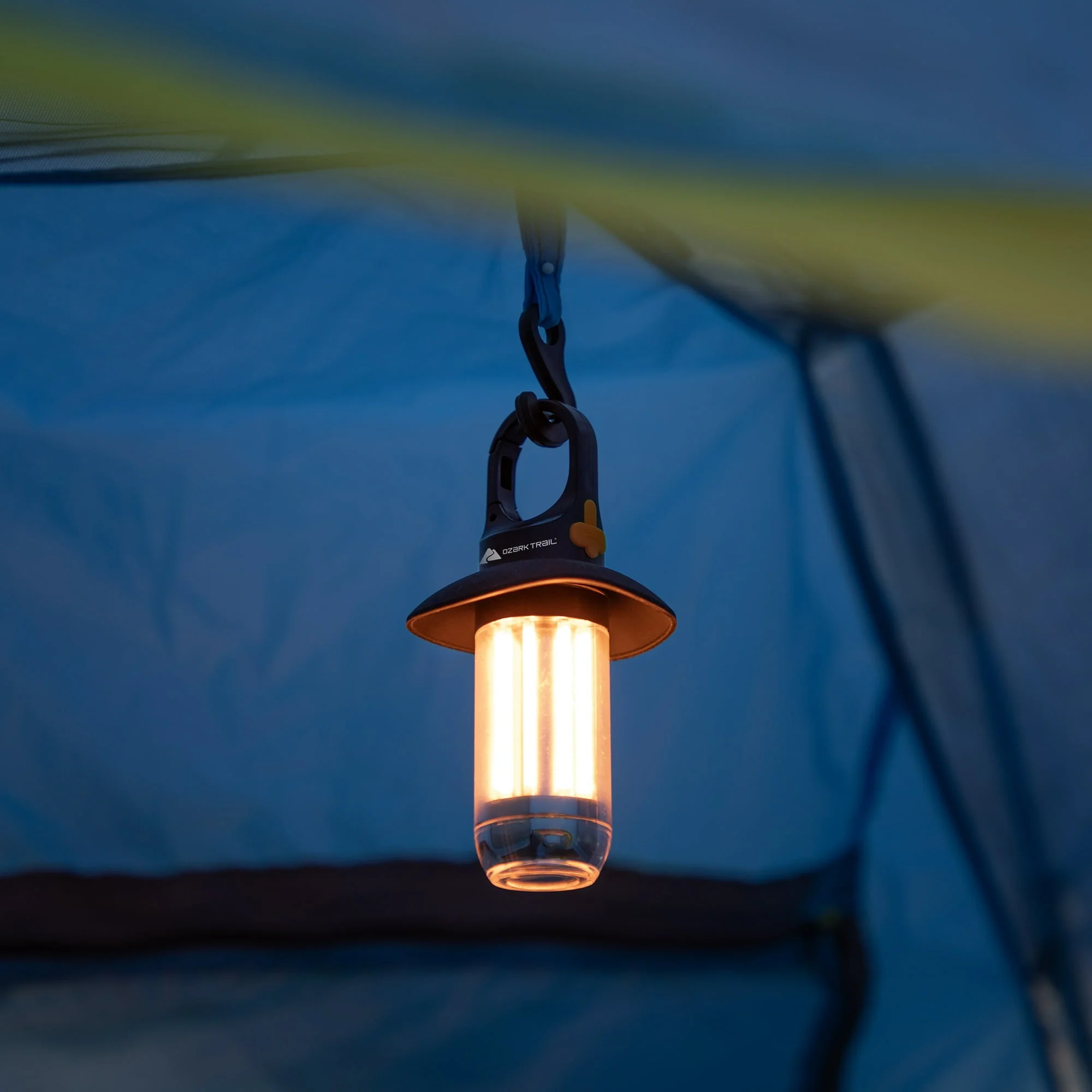 Ozark Trail 250-Lumen Electric Camping Lantern, Rechargeable Mini Filament Lantern and Flashlight - Image 4