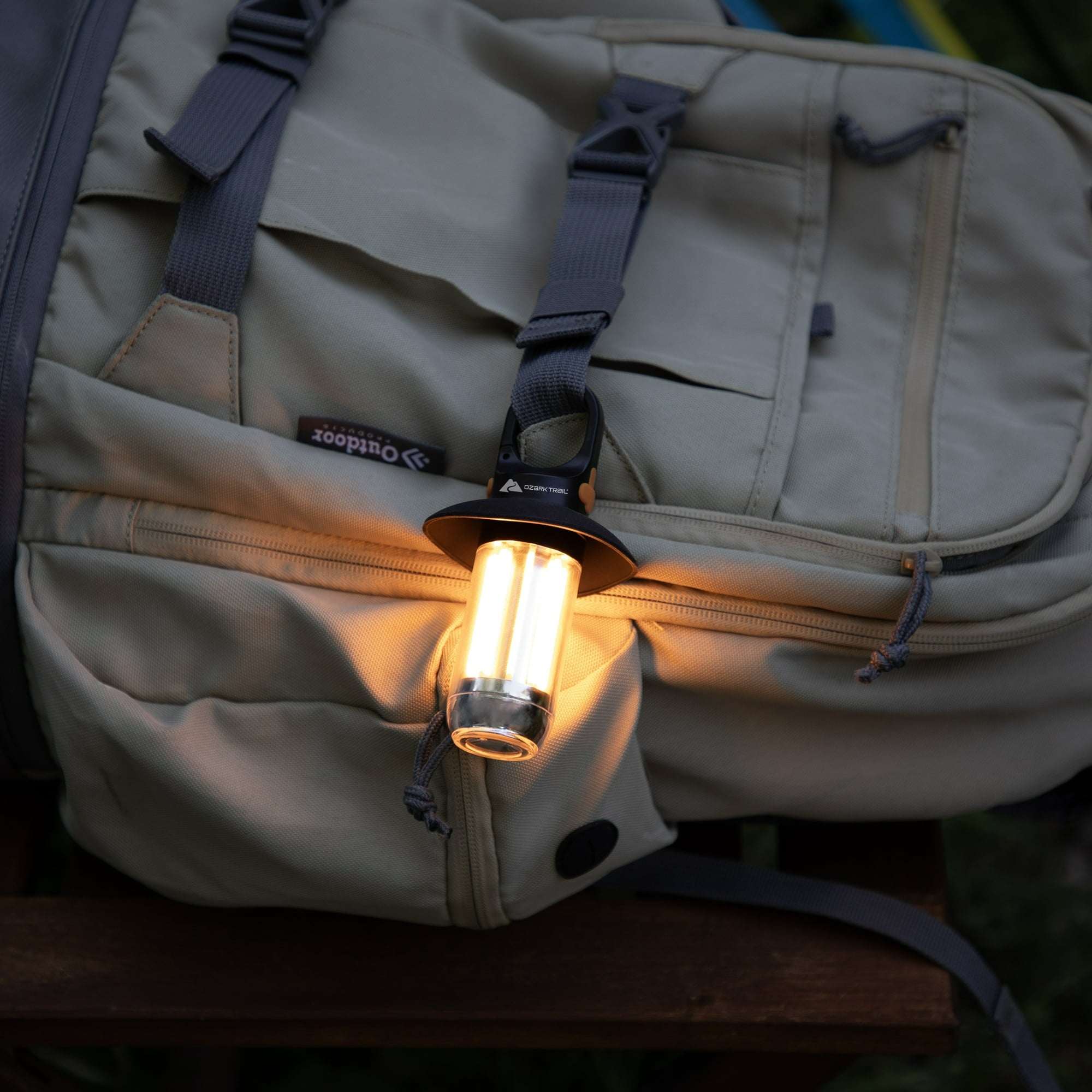 Ozark Trail 250-Lumen Electric Camping Lantern, Rechargeable Mini Filament Lantern and Flashlight - Image 5