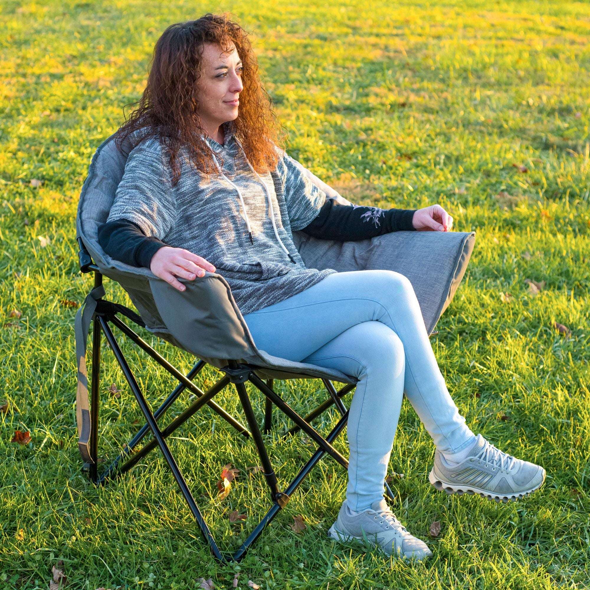 Ozark Trail Camping Club Chair, Gray, Adults - Image 6