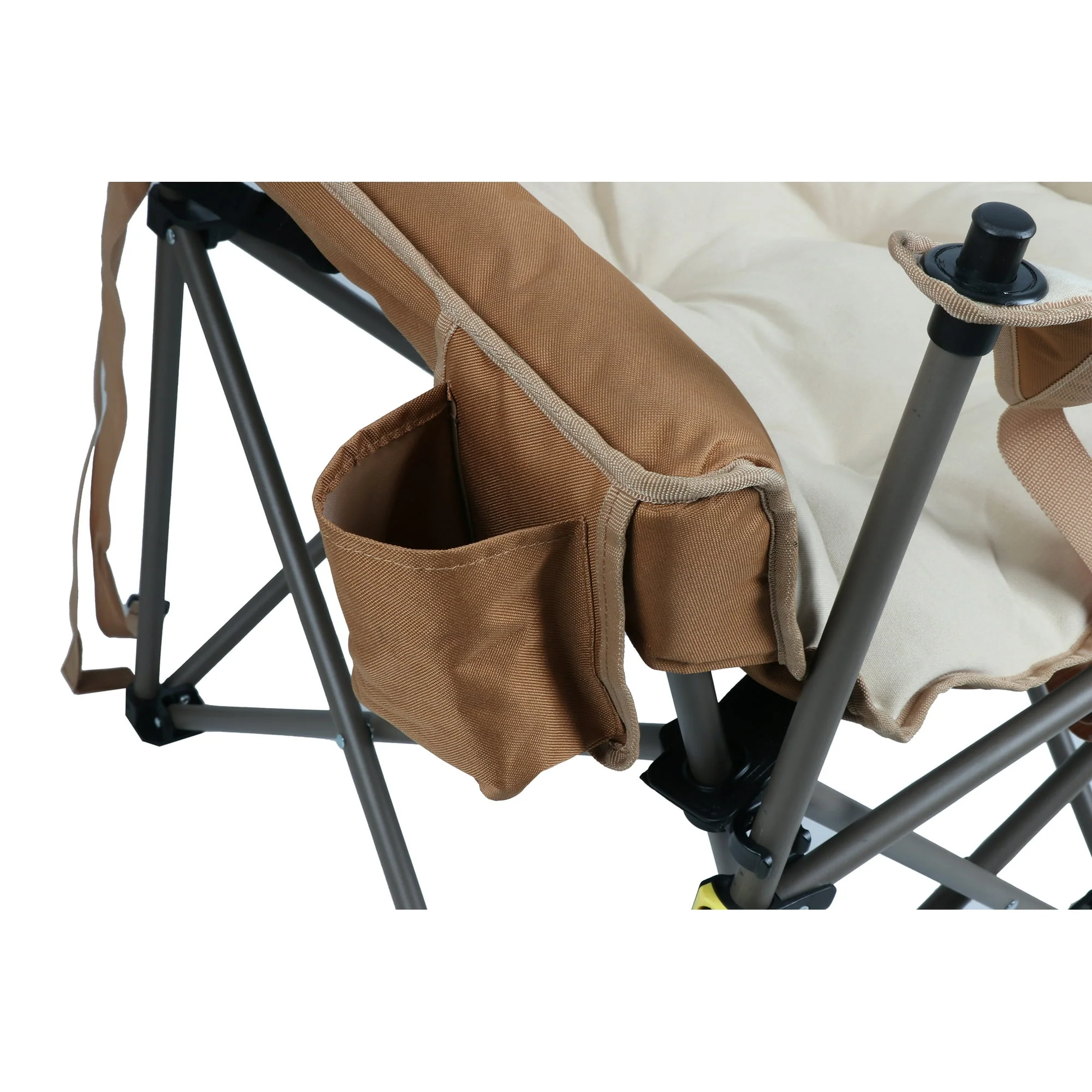 Ozark Trail Club Chair with Adjustable Footrest, Beige, Adult - Image 6