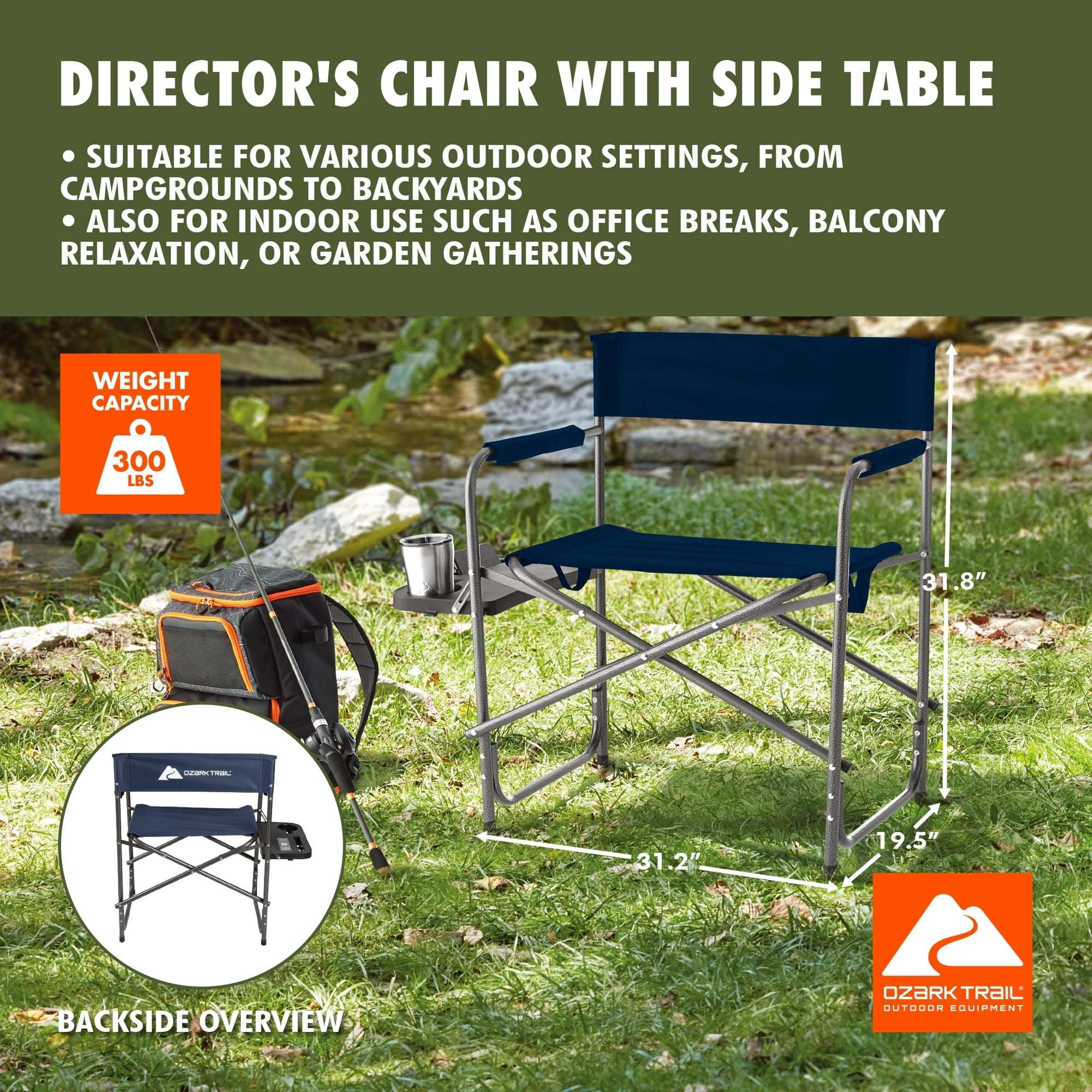 Ozark Trail Director Chair with Side Table - Image 14