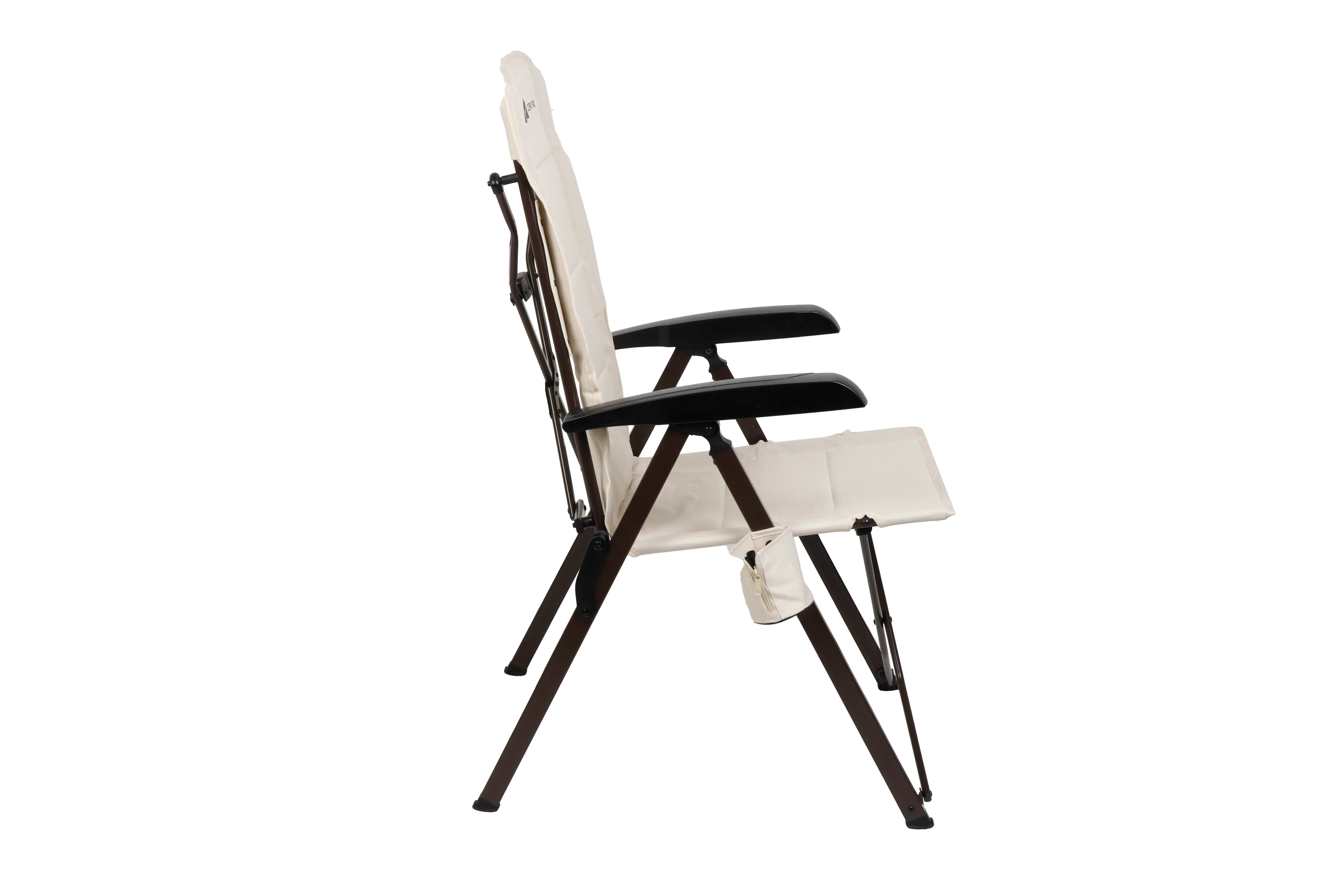 Ozark Trail Glamp High Back Reclining Lounge Chair with Adjustable Armrests, Creme - Image 5